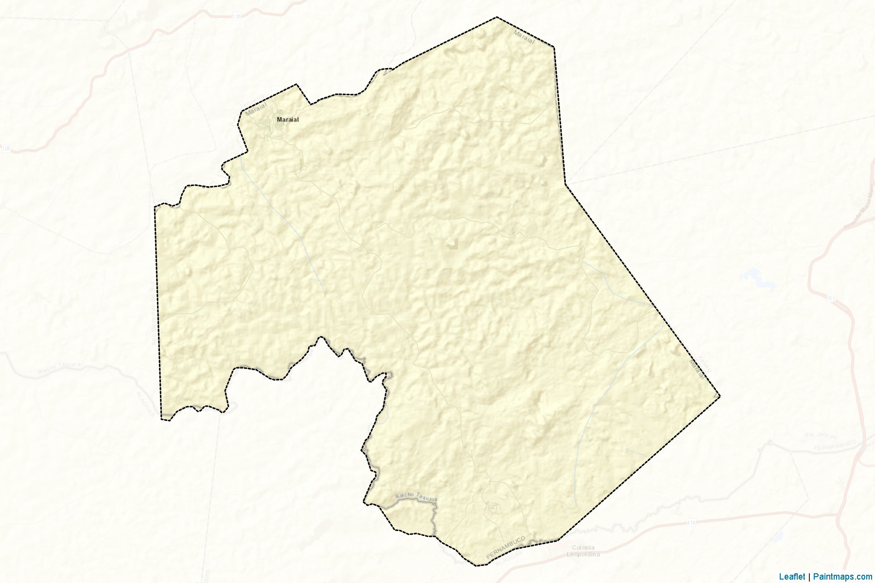 Maraial (Pernambuco) Map Cropping Samples-2