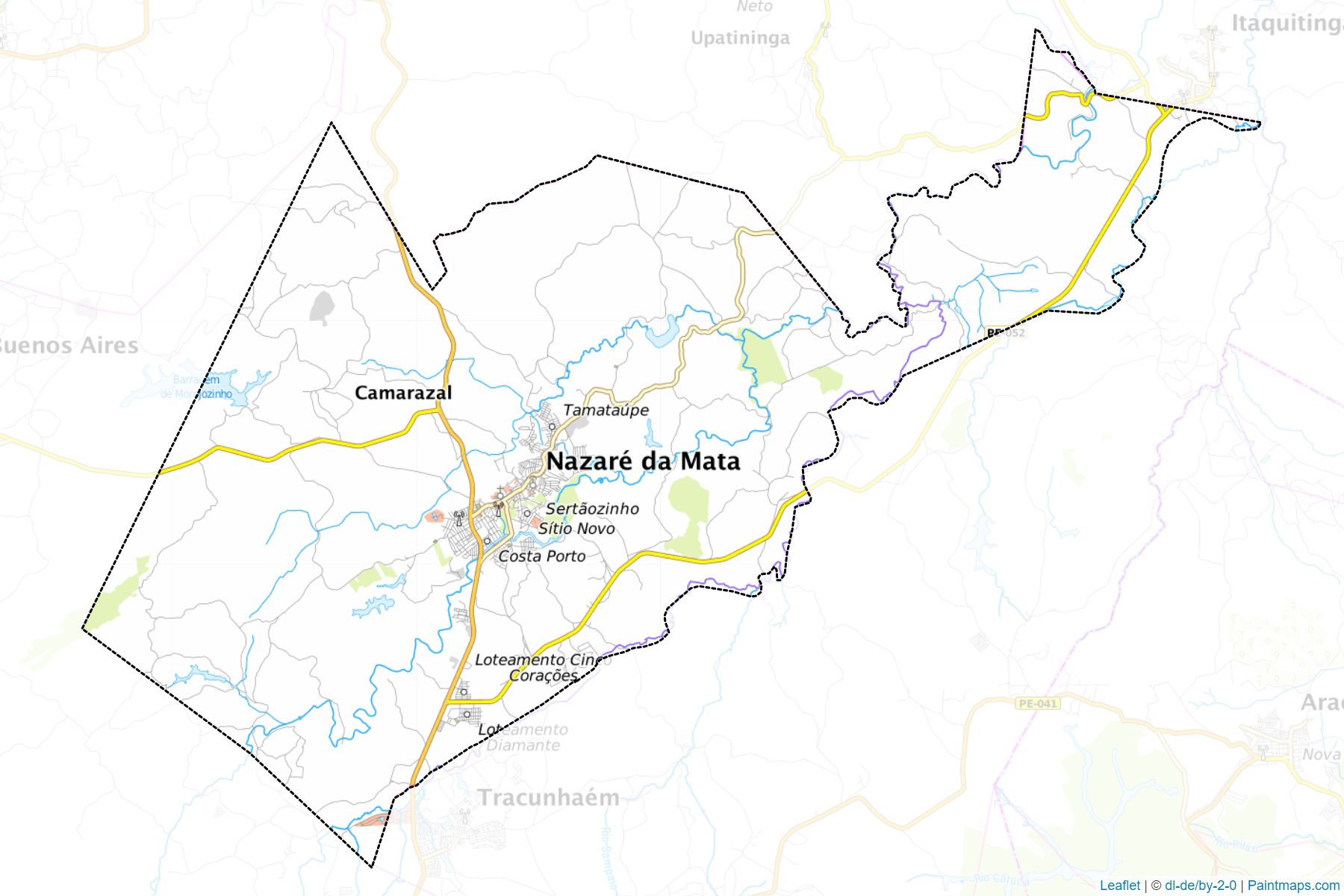 Nazare da Mata (Pernambuco) Map Cropping Samples-1