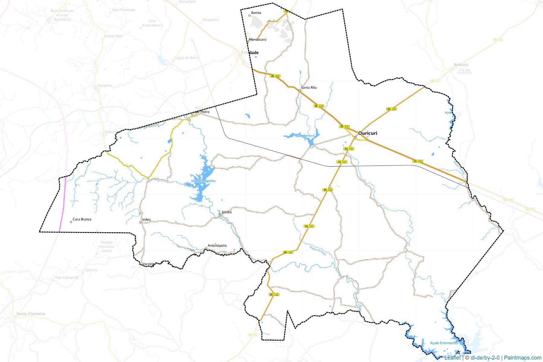 Ouricuri (Pernambuco) Map Cropping Samples-1