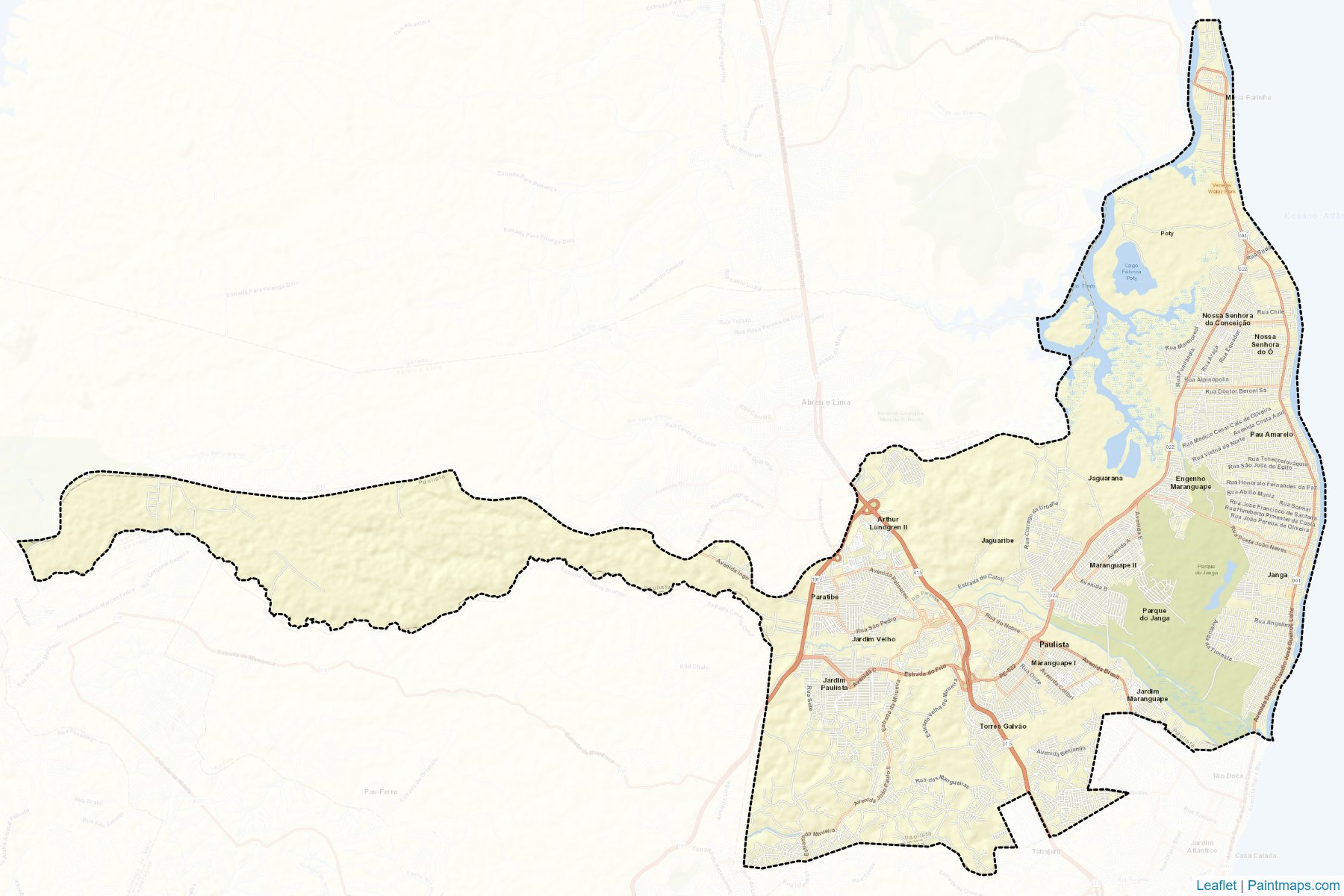 Muestras de recorte de mapas Paulista (Pernambuco)-2