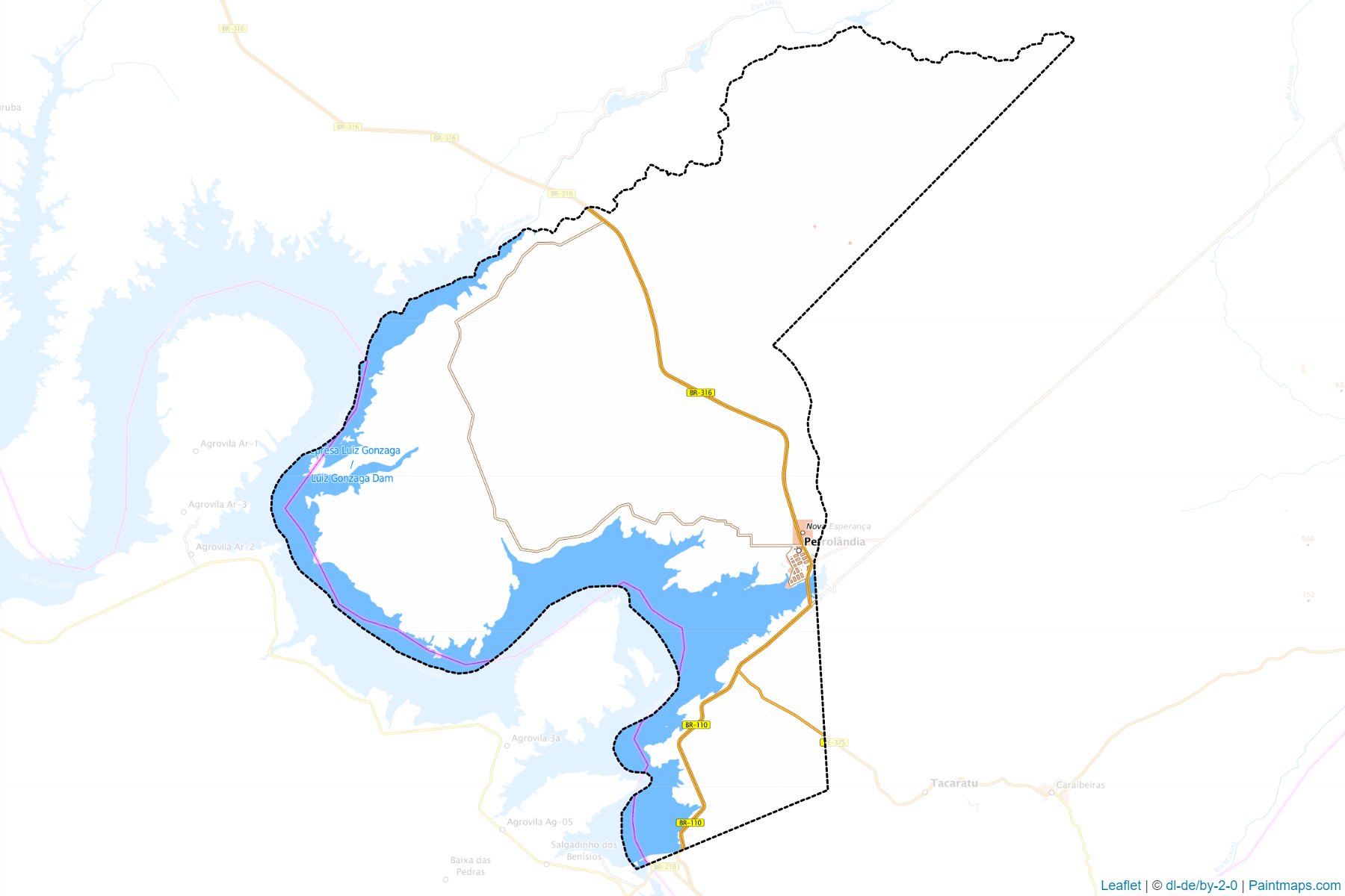 Muestras de recorte de mapas Petrolandia (Pernambuco)-1