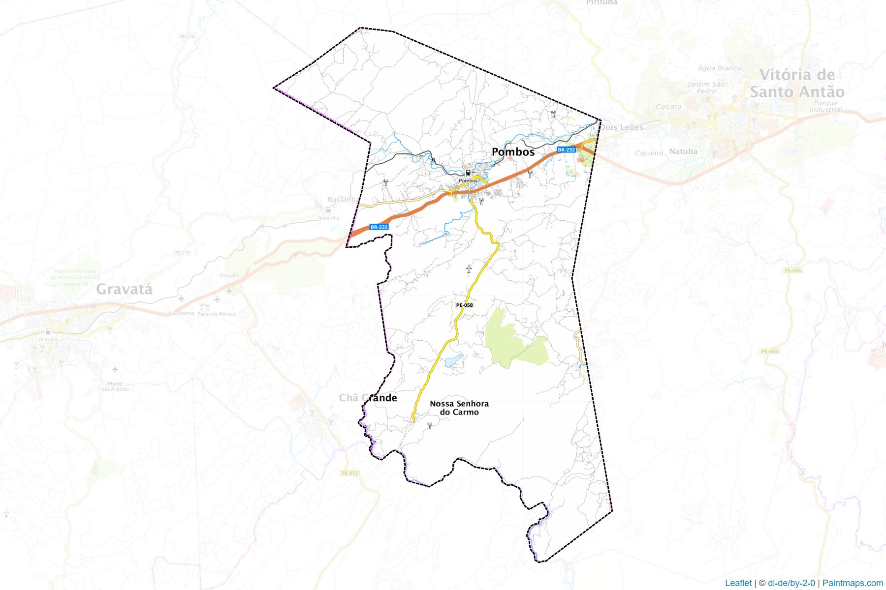 Muestras de recorte de mapas Pombos (Pernambuco)-1