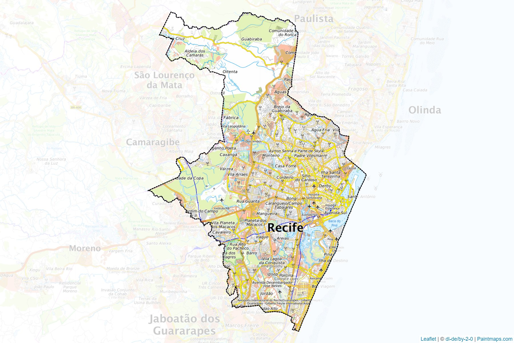 Recife (Pernambuco) Haritası Örnekleri-1