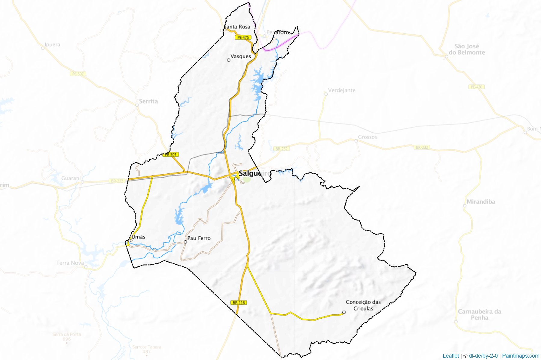 Salgueiro (Pernambuco) Map Cropping Samples-1