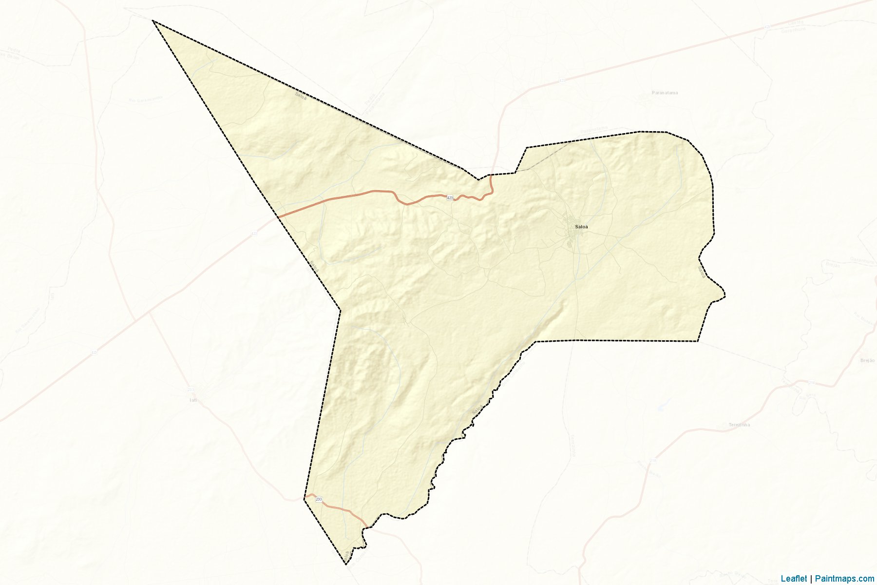 Saloa (Pernambuco) Map Cropping Samples-2