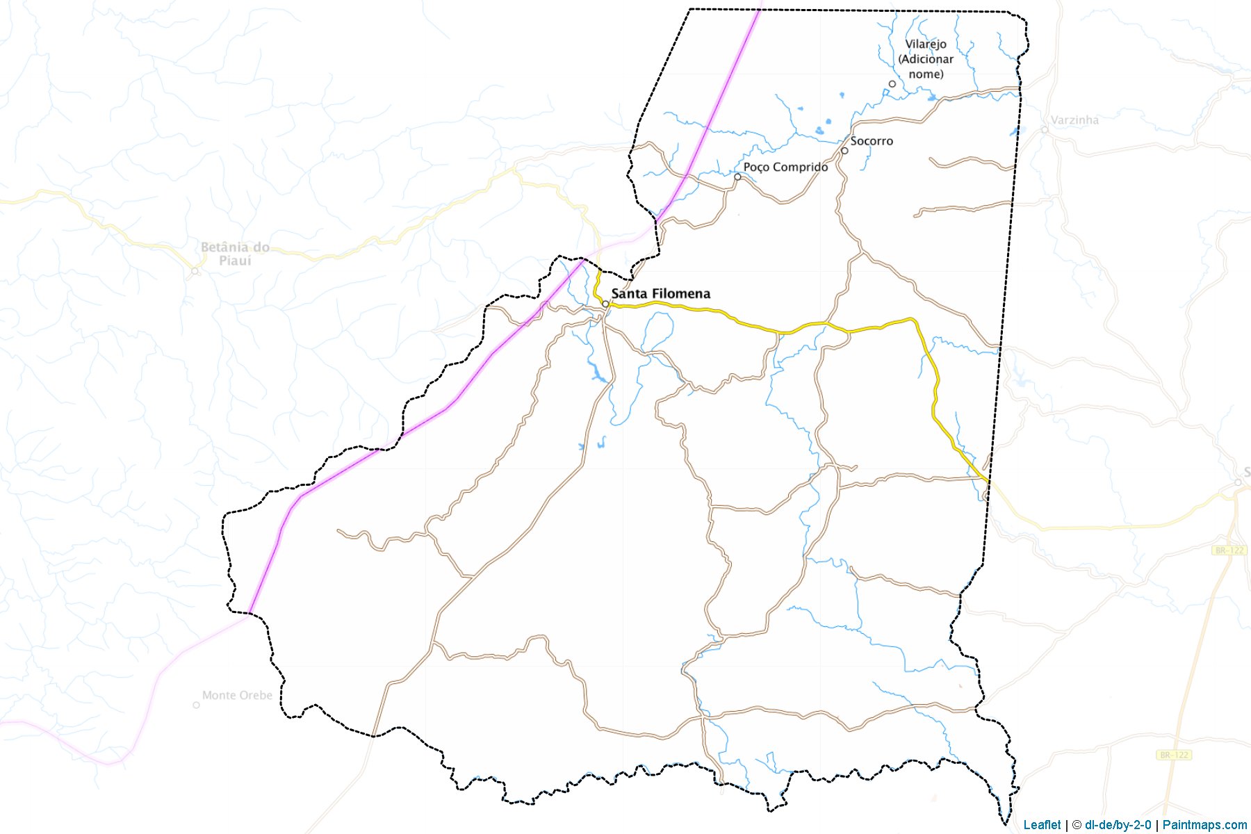 Muestras de recorte de mapas Santa Filomena (Pernambuco)-1