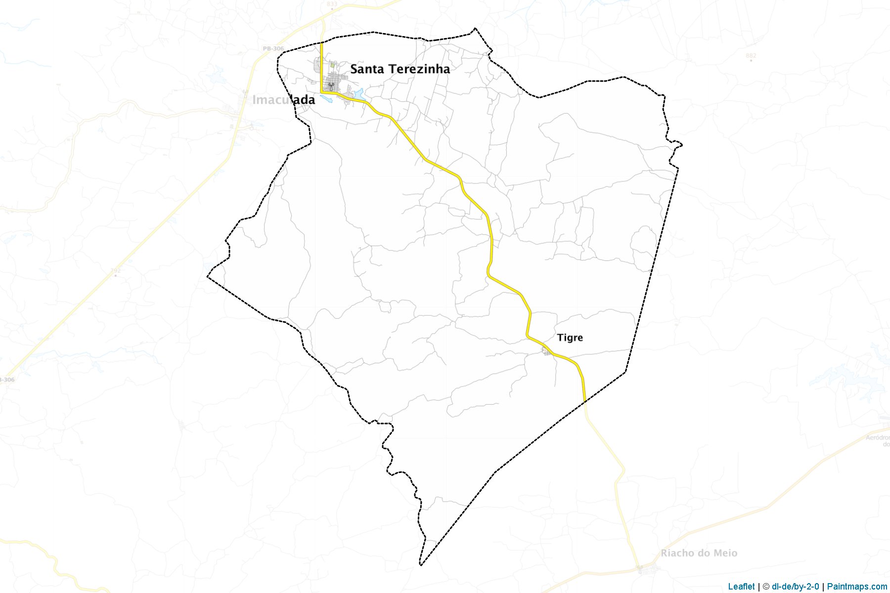 Santa Terezinha (Pernambuco) Map Cropping Samples-1