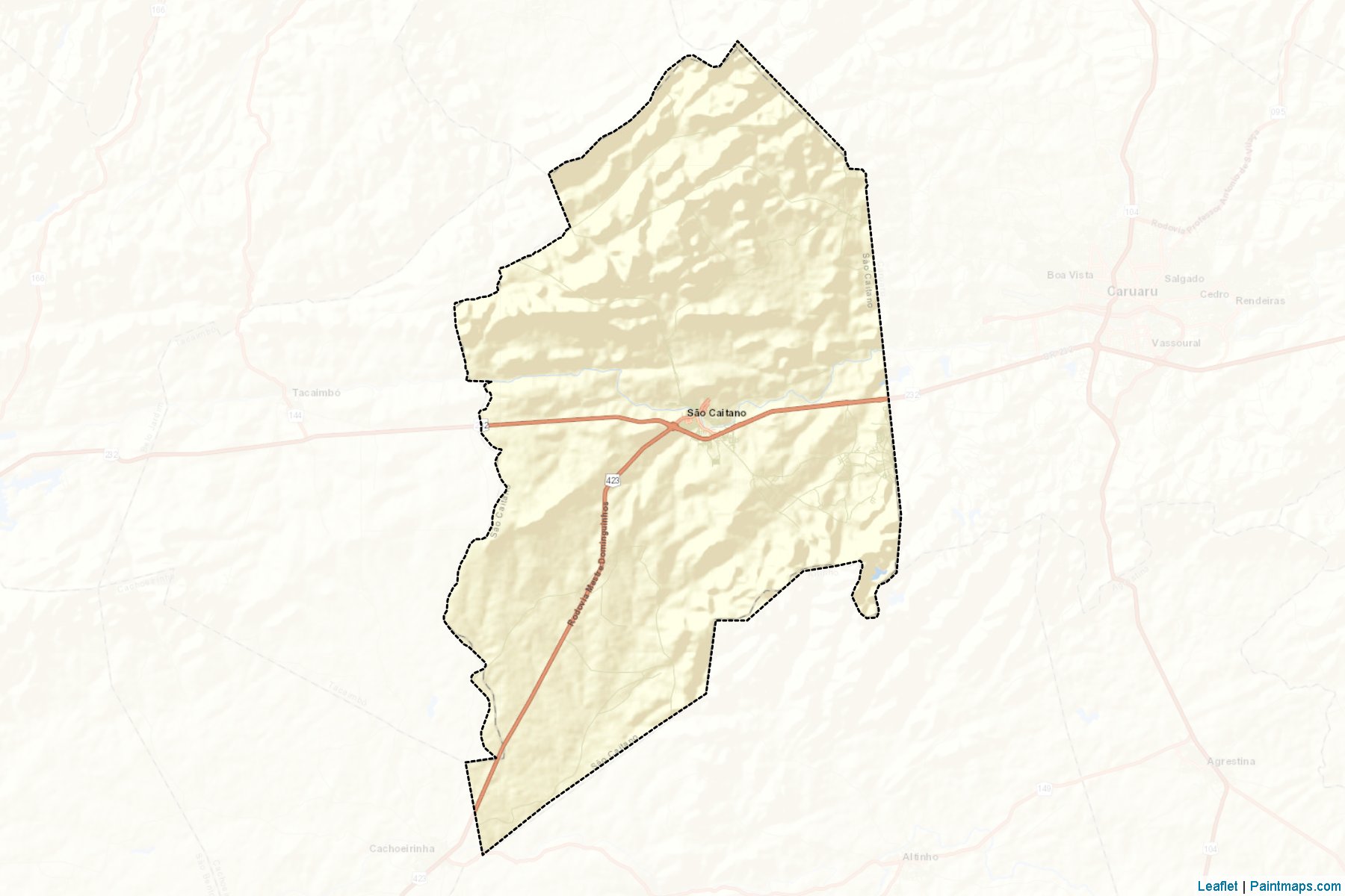 Muestras de recorte de mapas Sao Caitano (Pernambuco)-2