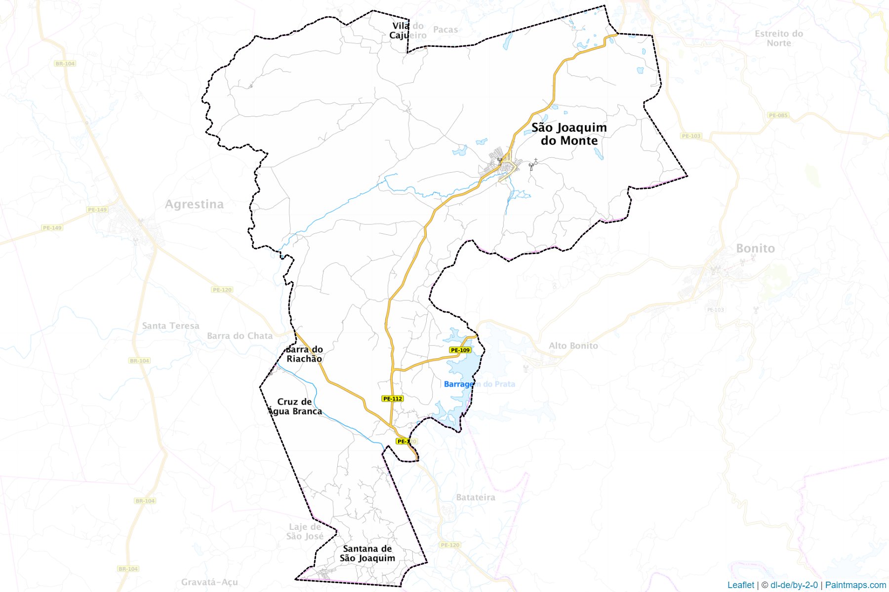 Muestras de recorte de mapas Sao Joaquim do Monte (Pernambuco)-1