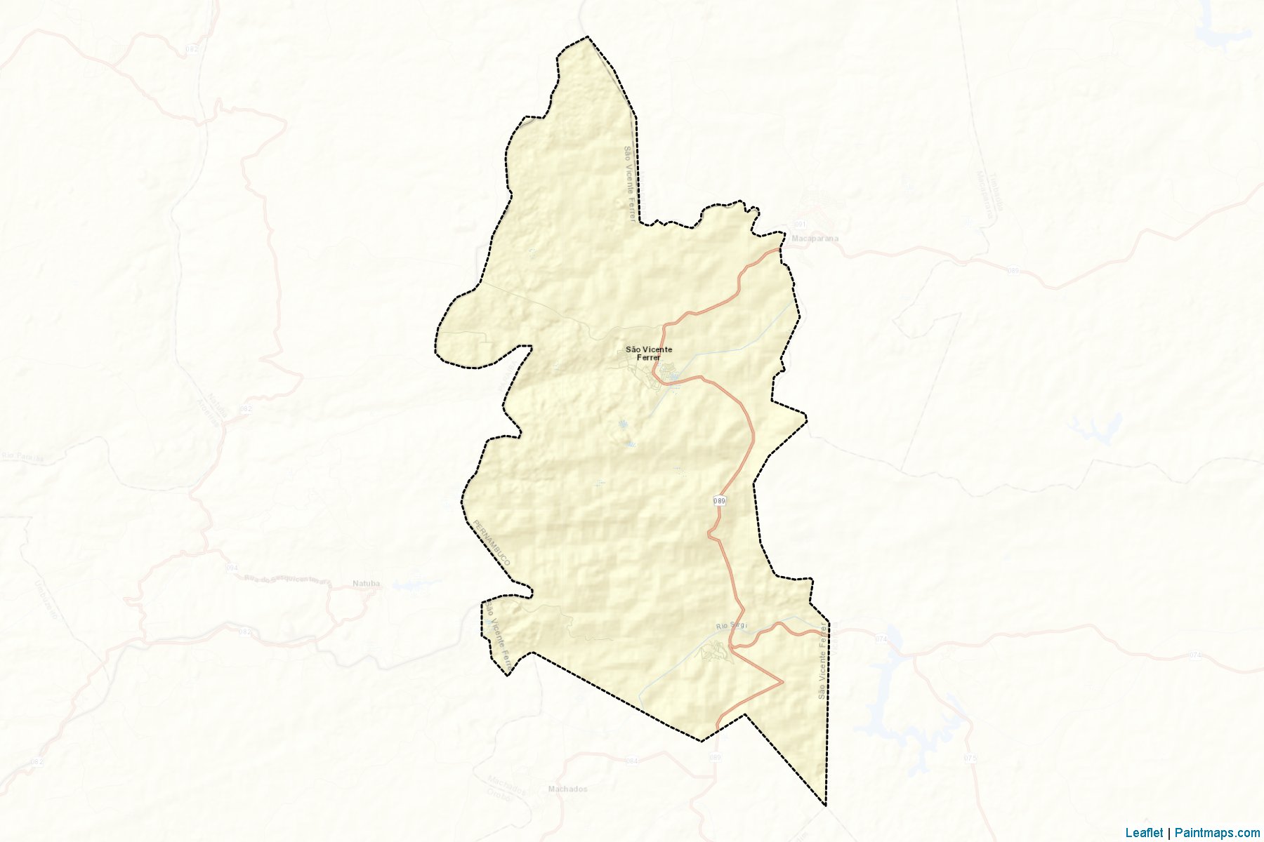 Sao Vicente Ferrer (Pernambuco) Map Cropping Samples-2