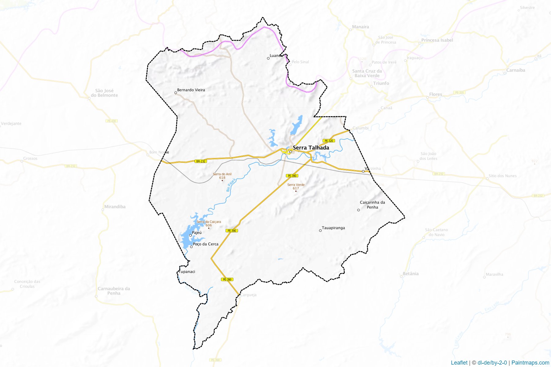 Serra Talhada (Pernambuco) Map Cropping Samples-1