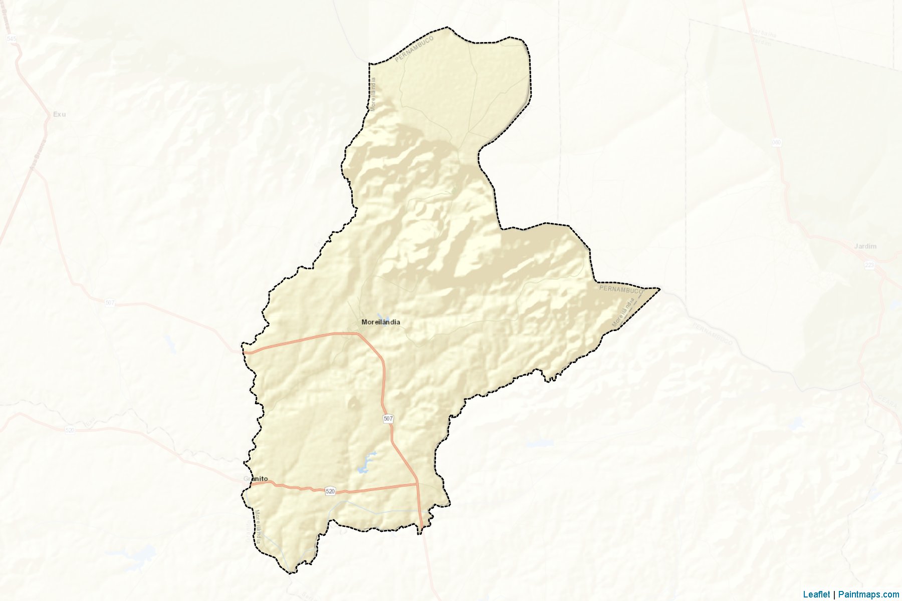 Moreilandia (Pernambuco) Map Cropping Samples-2