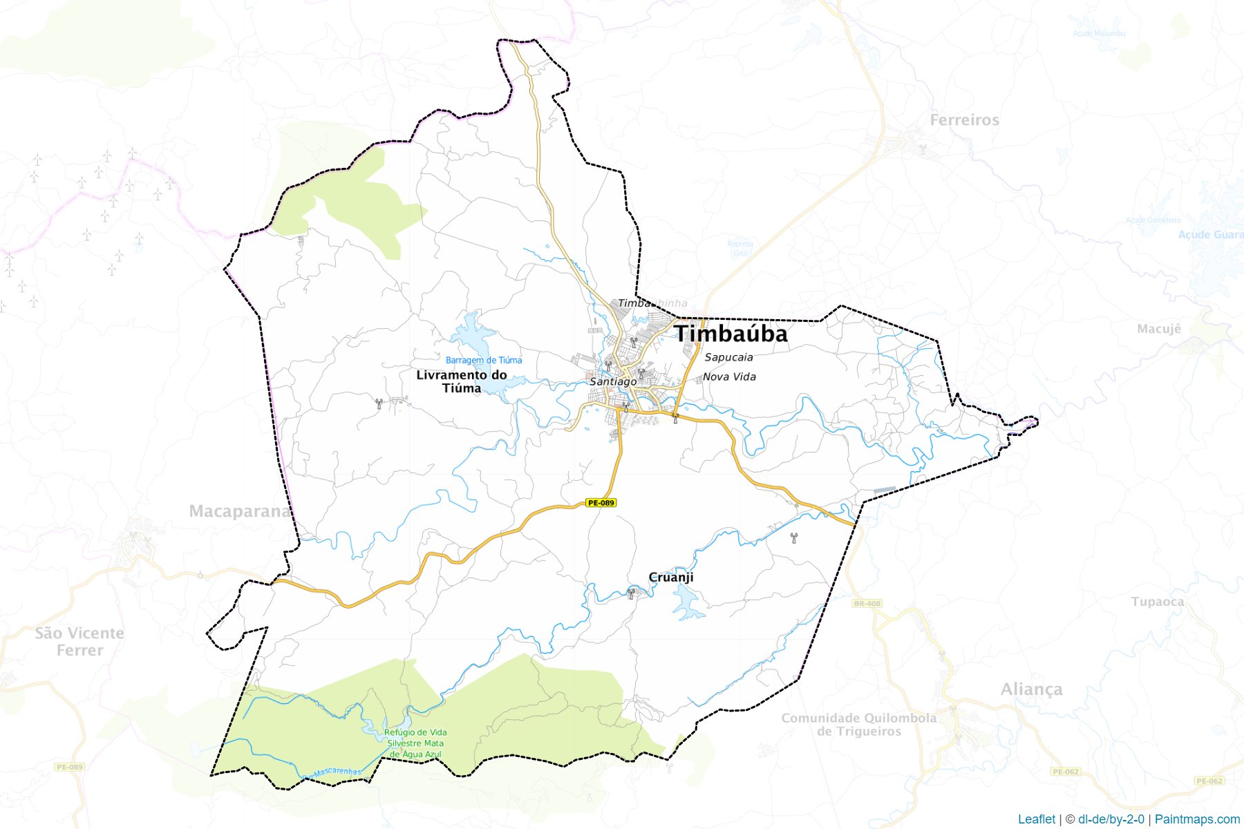 Timbauba (Pernambuco) Haritası Örnekleri-1