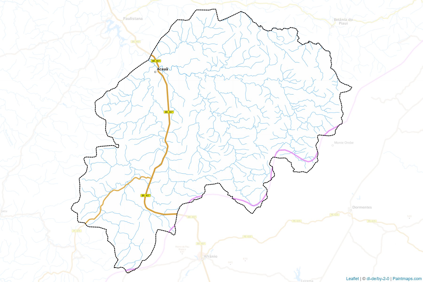 Muestras de recorte de mapas Acaua (Piaui)-1