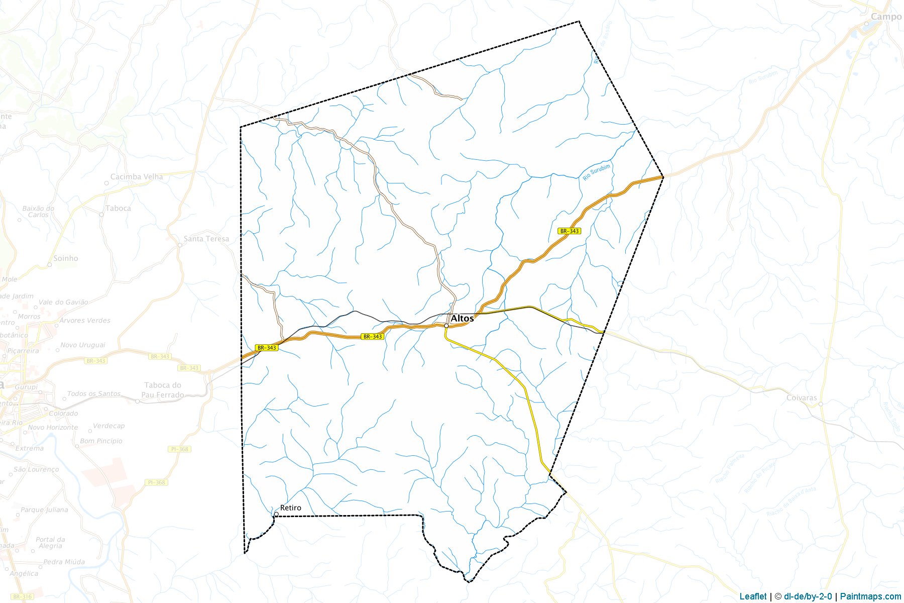 Muestras de recorte de mapas Altos (Piaui)-1