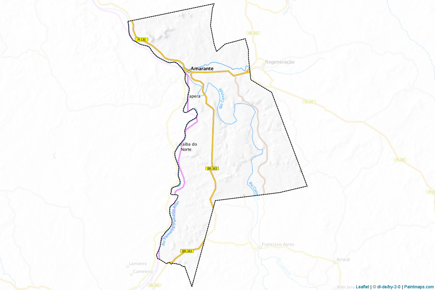 Muestras de recorte de mapas Amarante (Piaui)-1