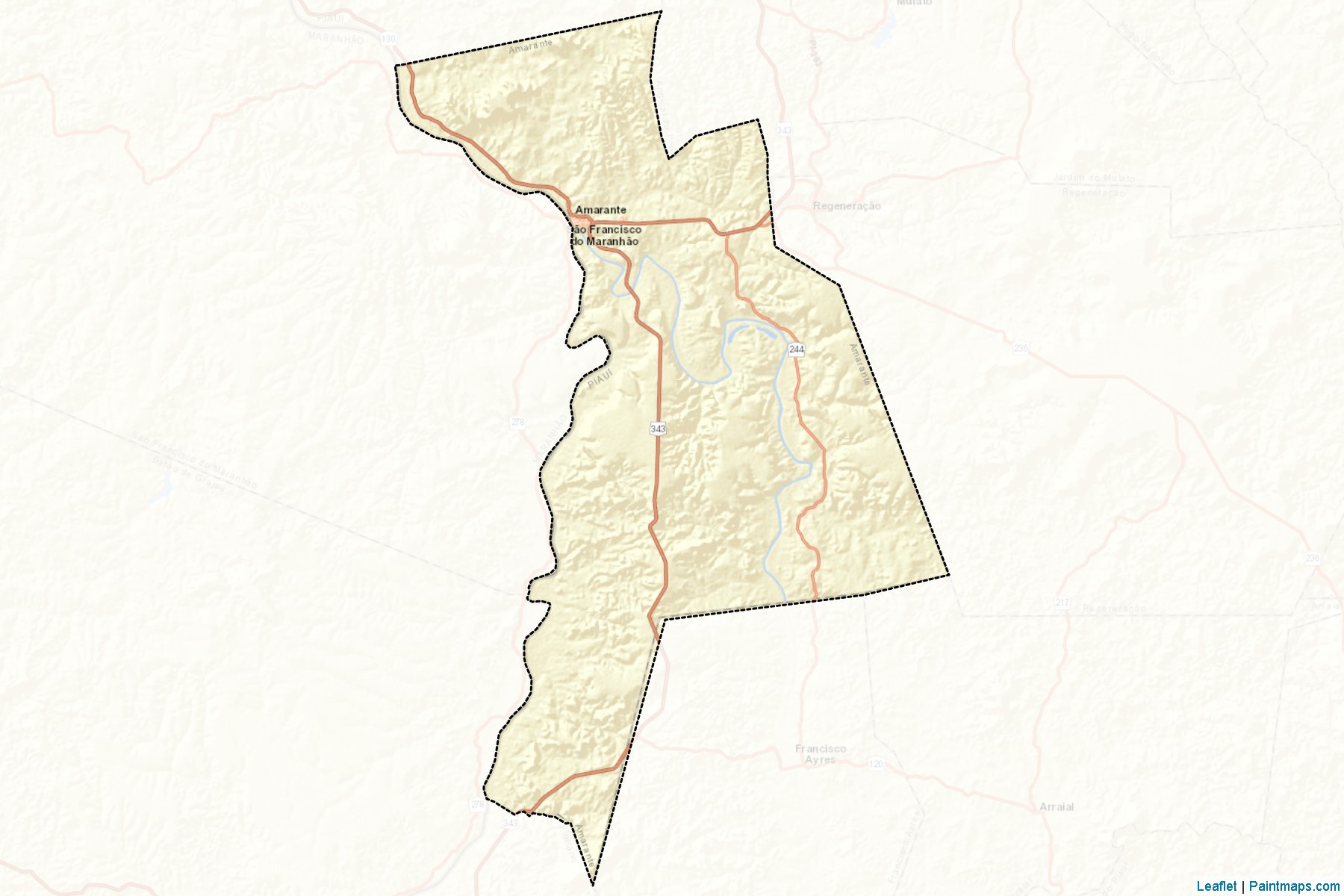 Muestras de recorte de mapas Amarante (Piaui)-2