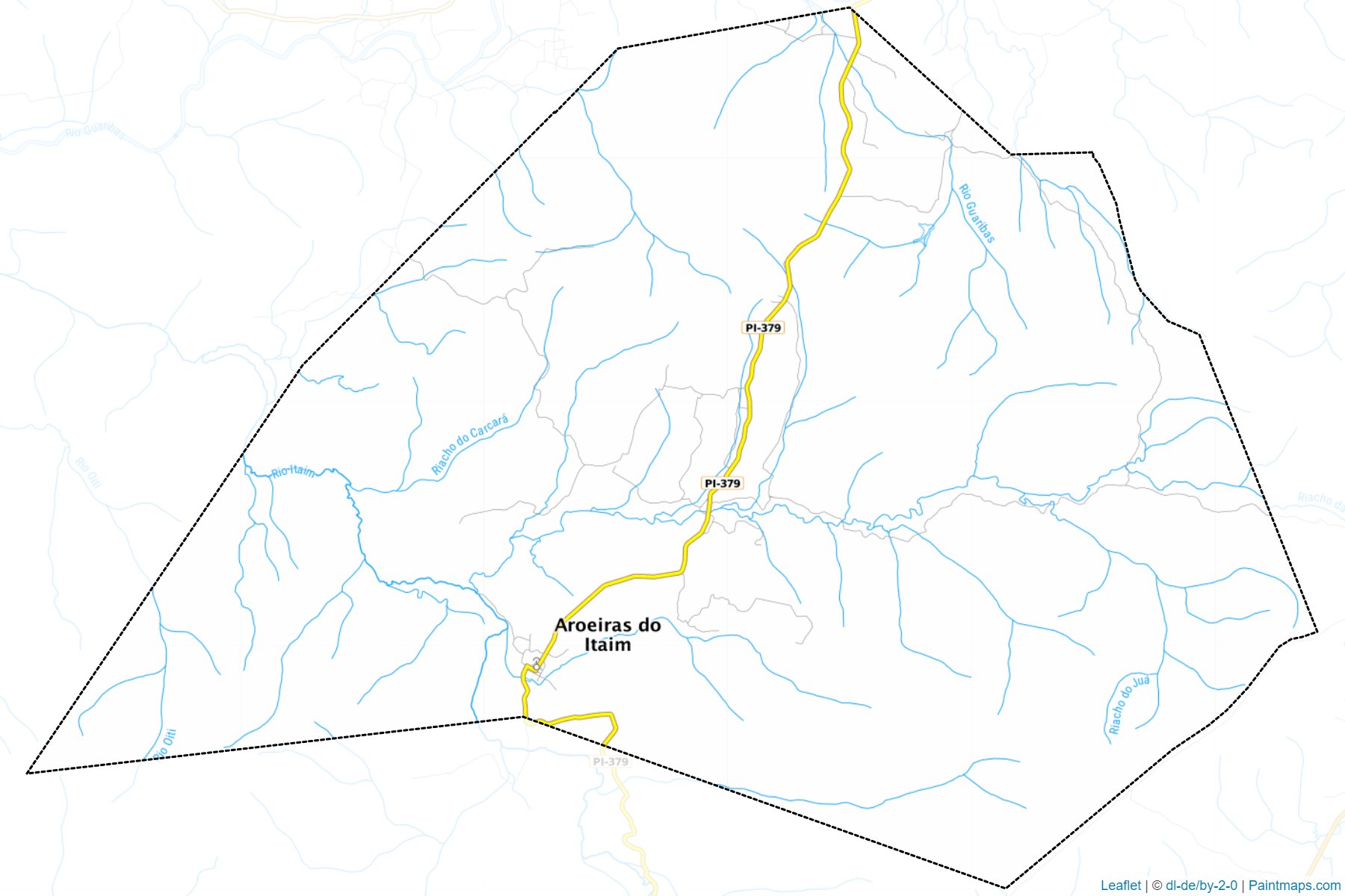 Muestras de recorte de mapas Aroeiras do Itaim (Piaui)-1