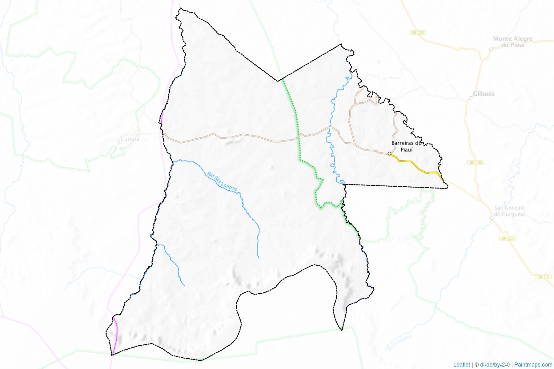 Muestras de recorte de mapas Barreiras do Piaui (Piaui)-1