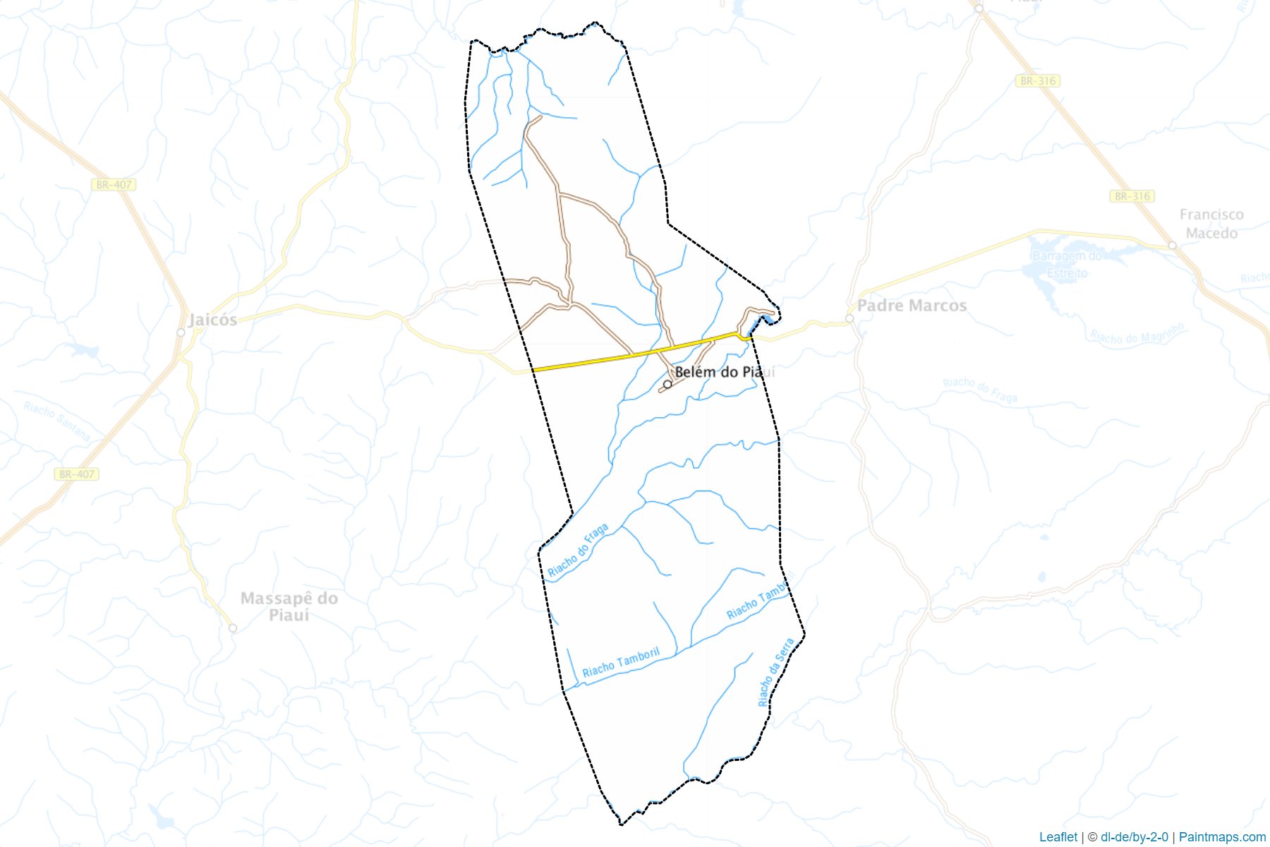 Muestras de recorte de mapas Belem do Piaui (Piaui)-1