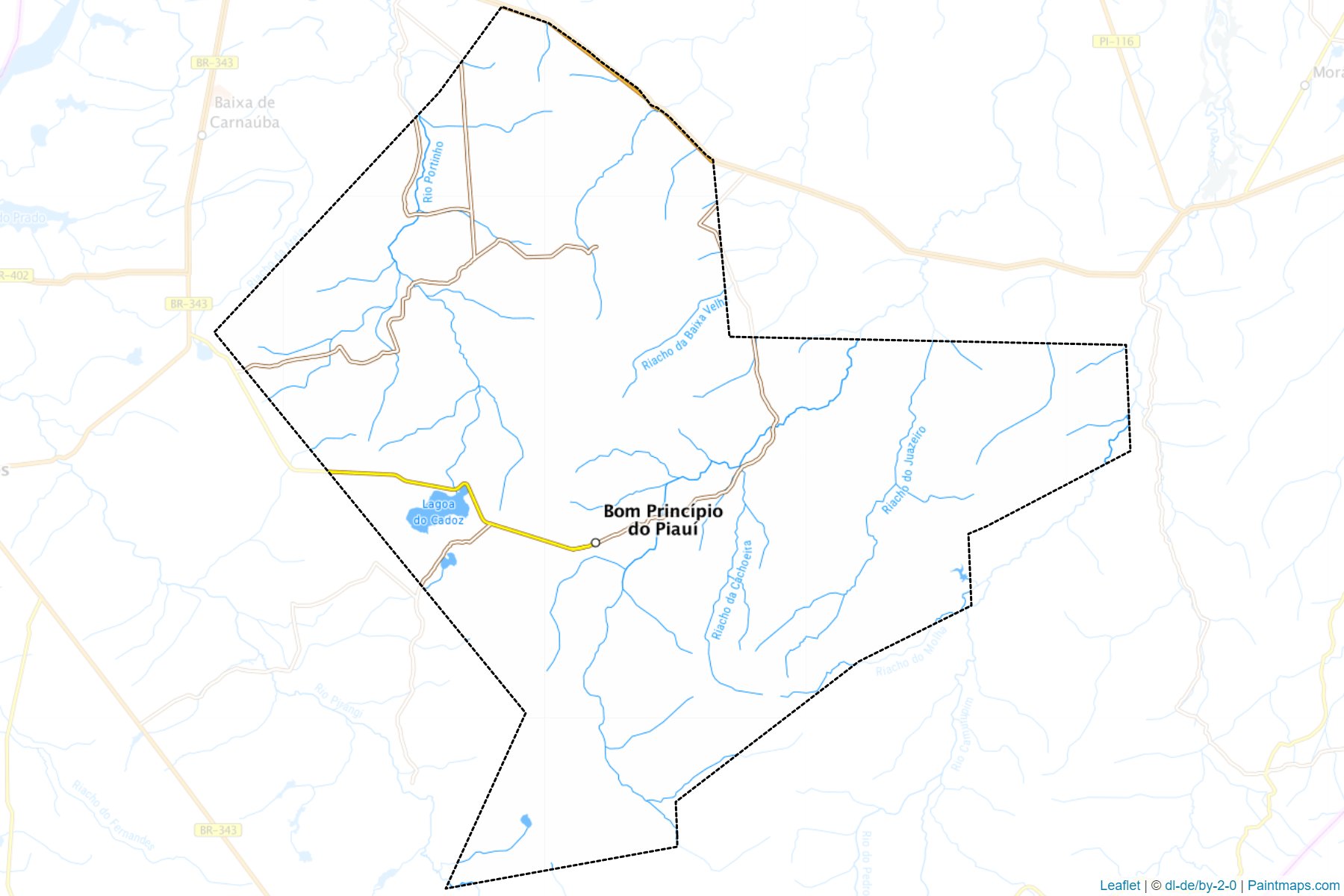 Muestras de recorte de mapas Bom Principio do Piaui (Piaui)-1