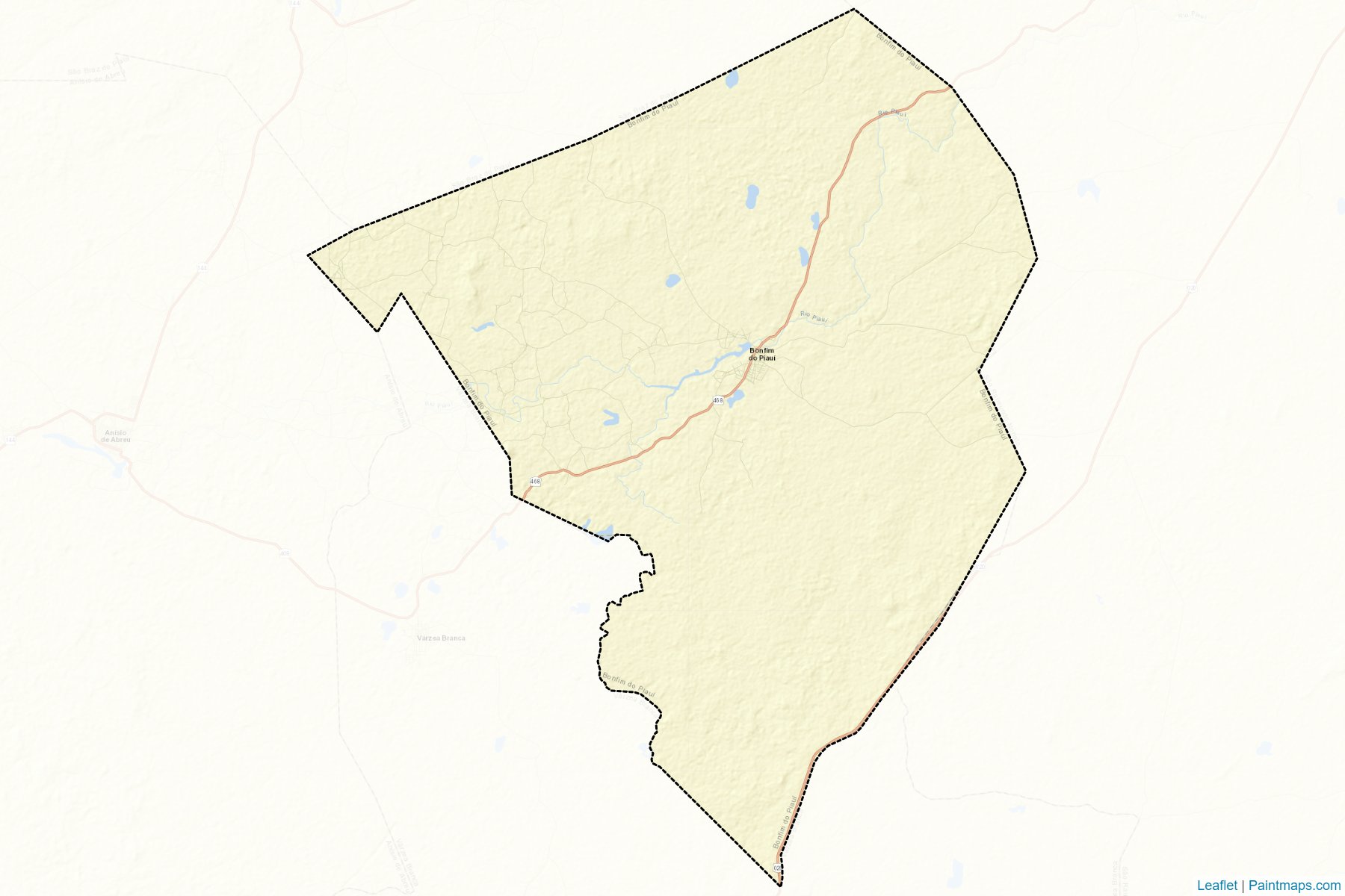 Muestras de recorte de mapas Bonfim do Piaui (Piaui)-2