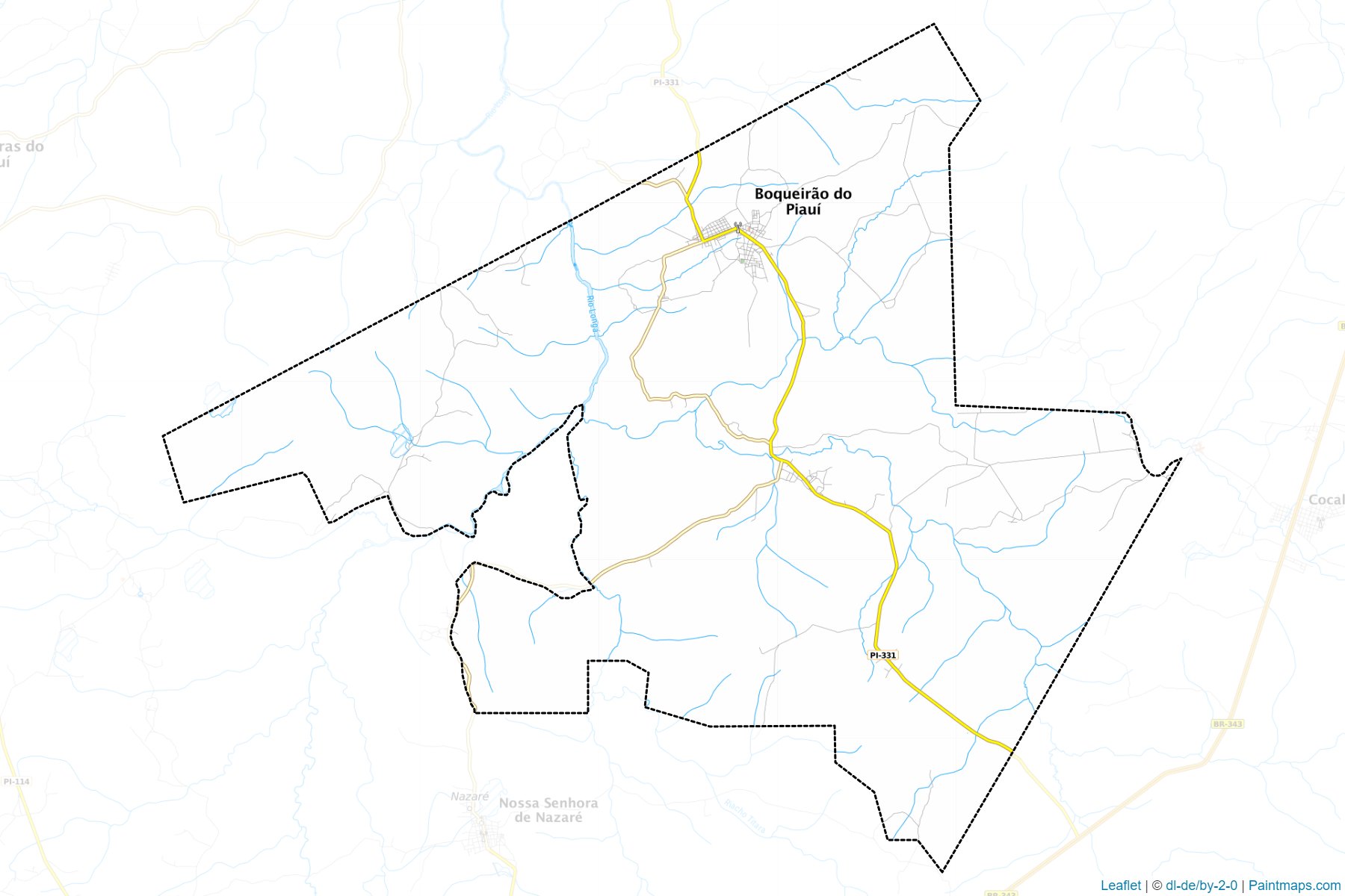 Muestras de recorte de mapas Boqueirao do Piaui (Piaui)-1