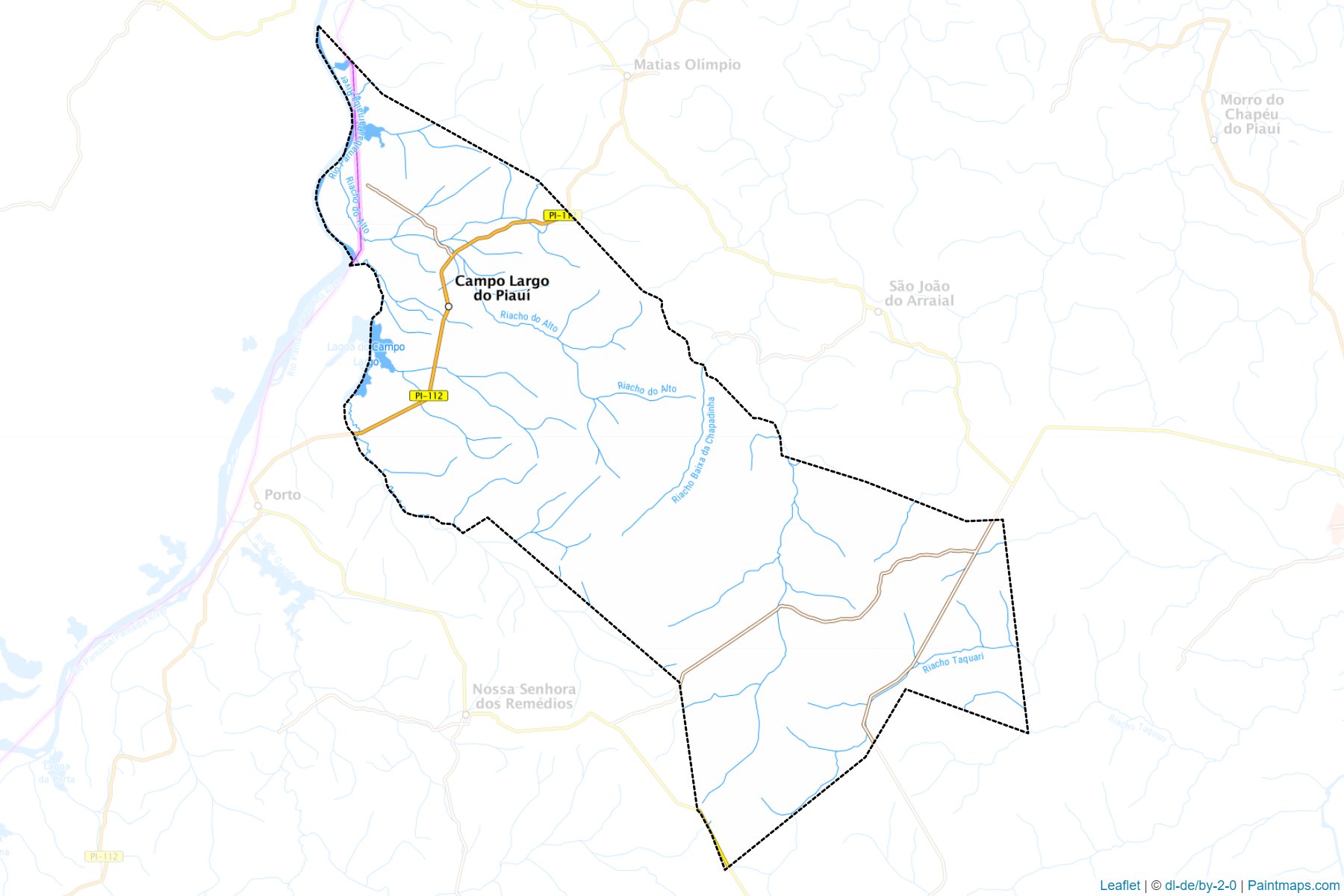 Campo Largo do Piaui (Piaui) Map Cropping Samples-1