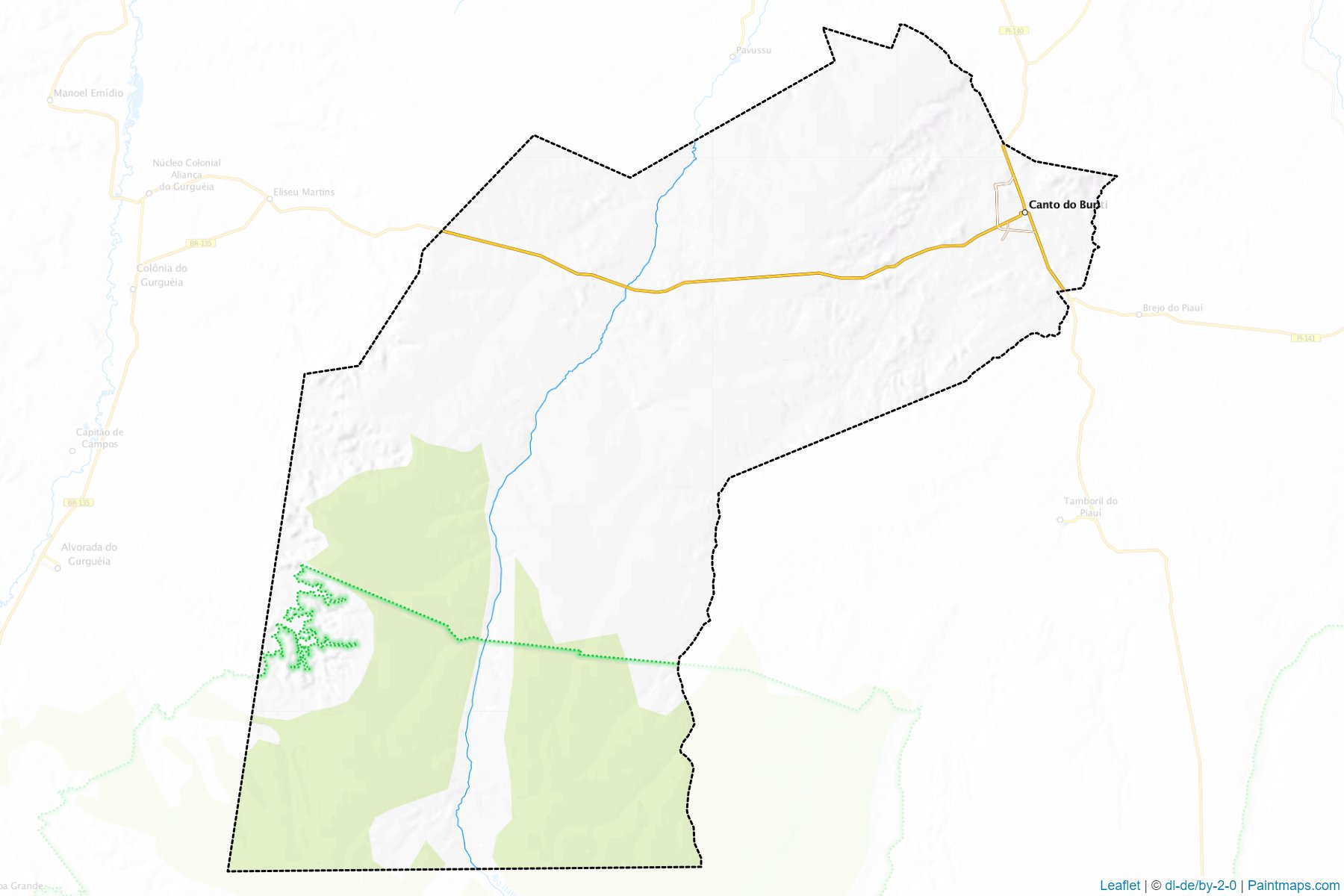 Muestras de recorte de mapas Canto do Buriti (Piaui)-1