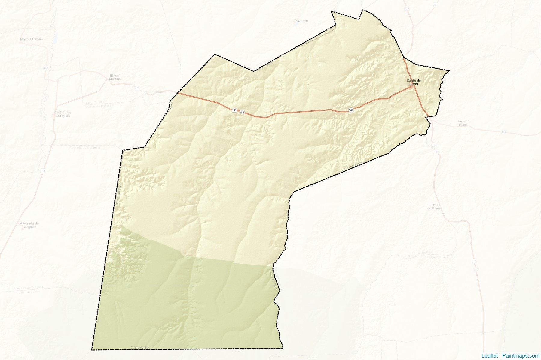 Muestras de recorte de mapas Canto do Buriti (Piaui)-2