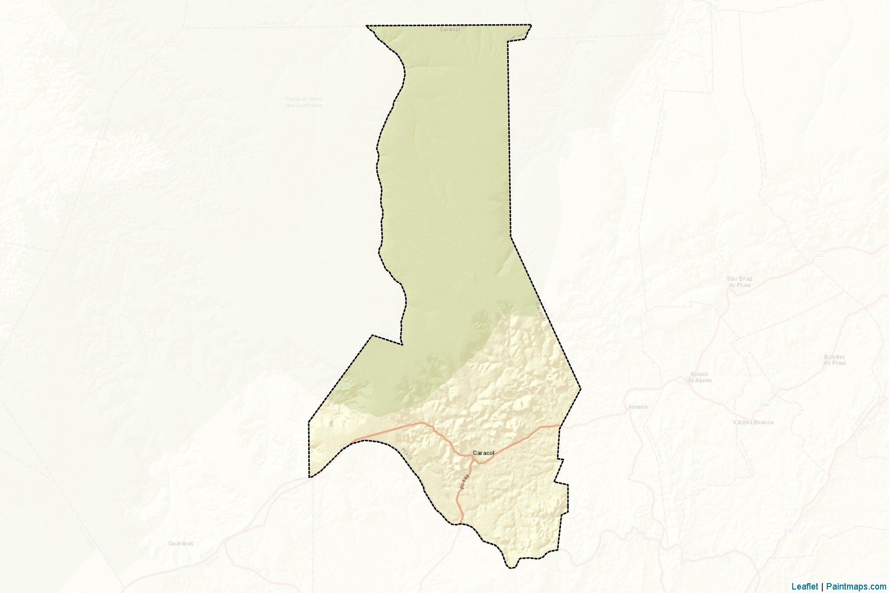 Muestras de recorte de mapas Caracol (Piaui)-2