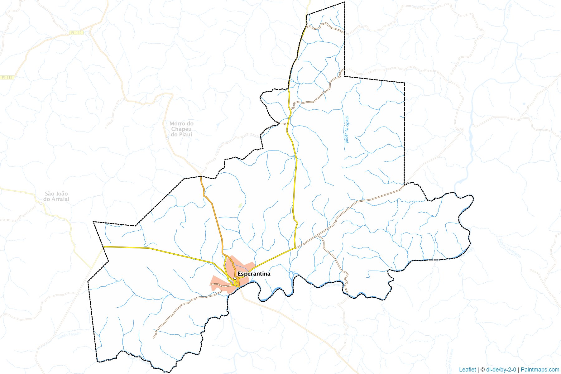 Muestras de recorte de mapas Esperantina (Piaui)-1