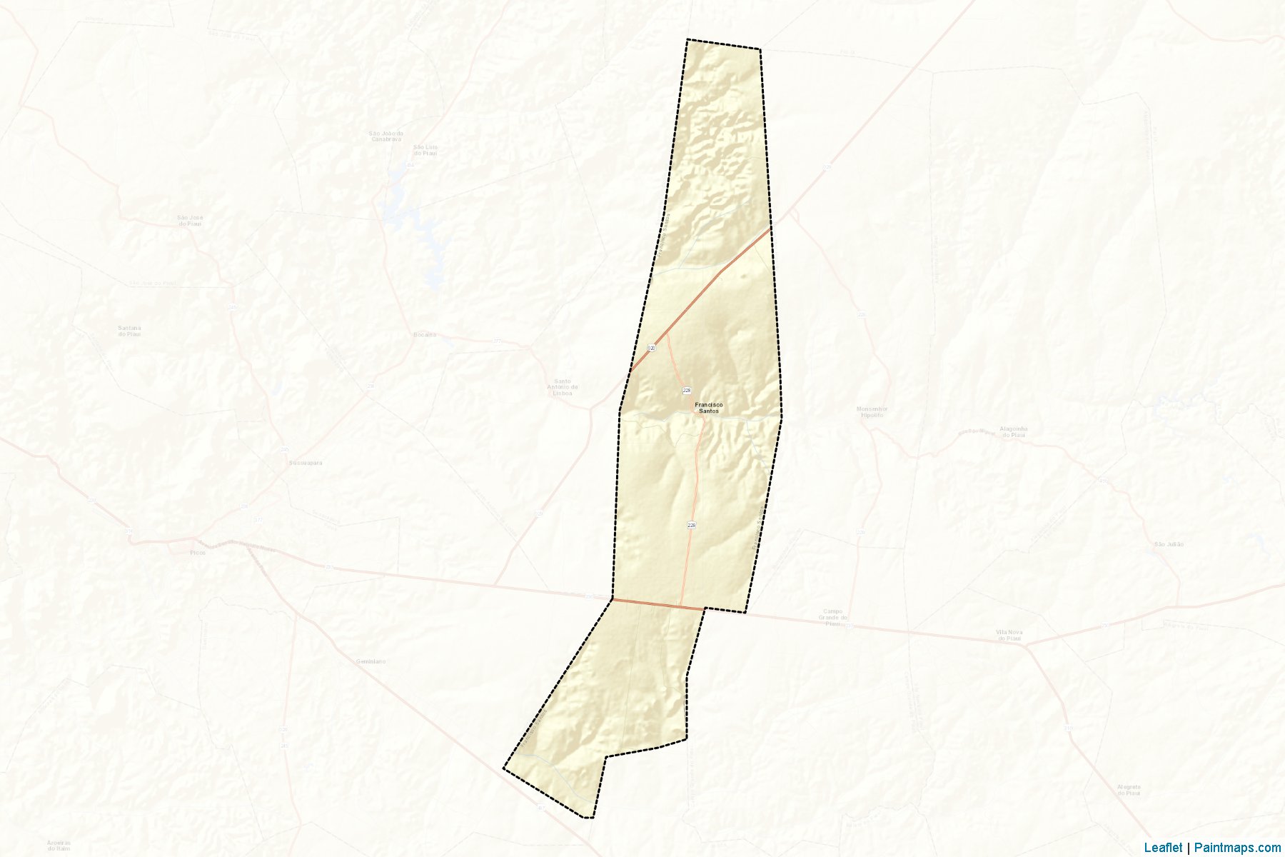 Muestras de recorte de mapas Francisco Santos (Piaui)-2