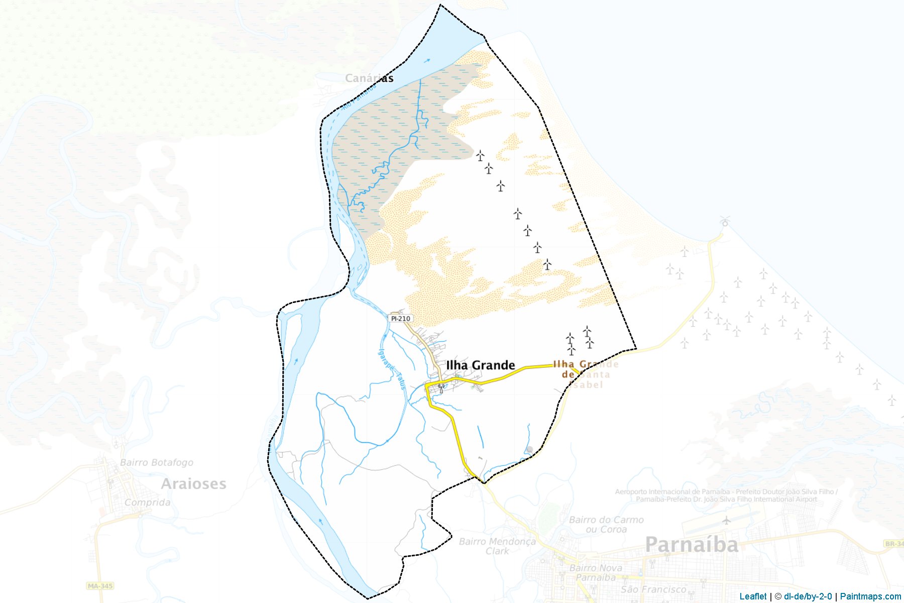 Muestras de recorte de mapas Ilha Grande (Piaui)-1