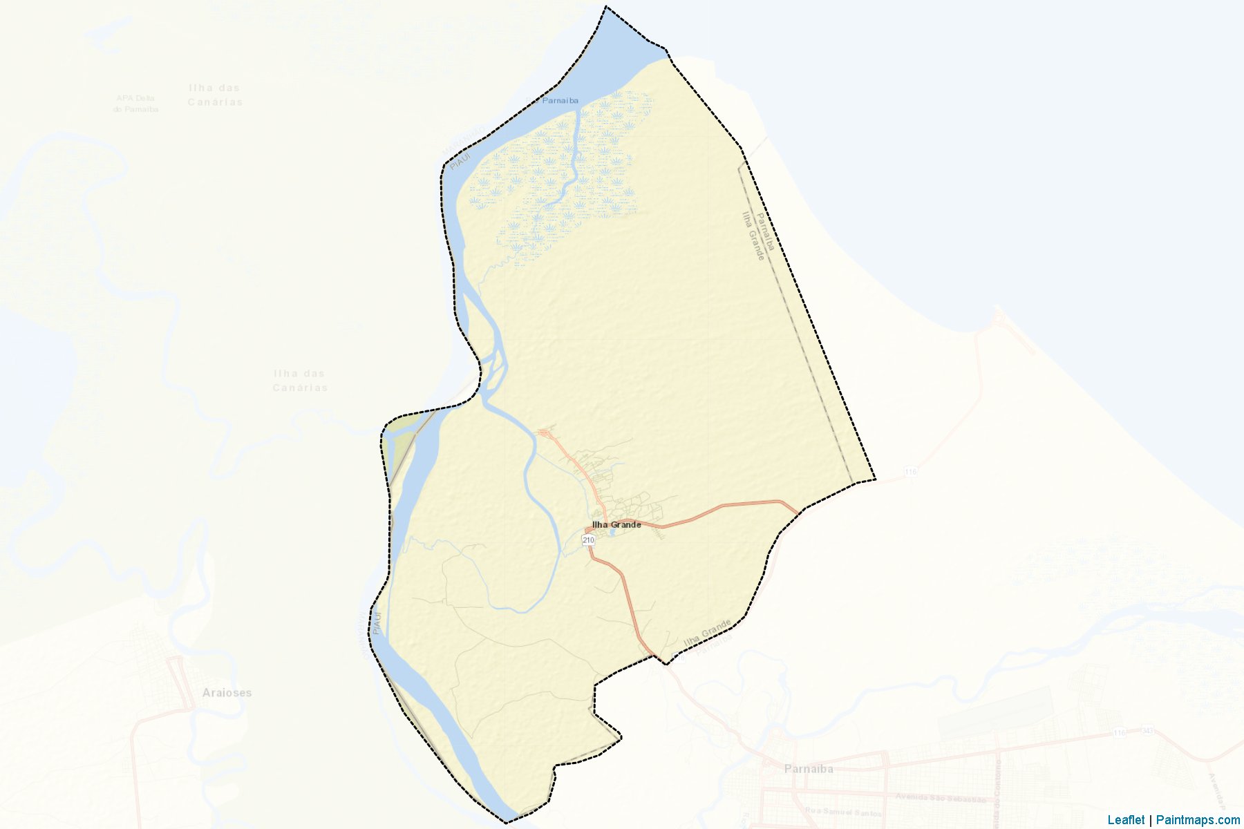 Muestras de recorte de mapas Ilha Grande (Piaui)-2