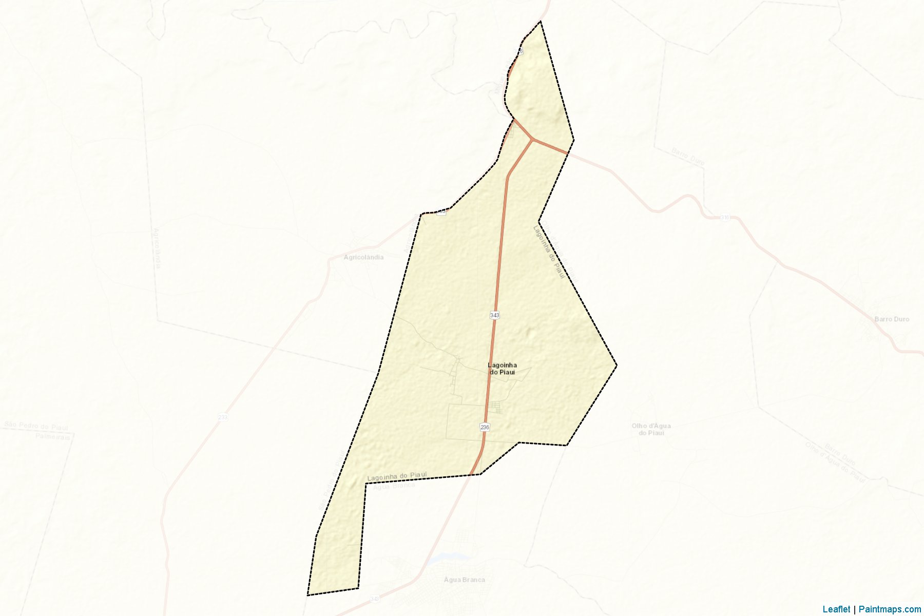 Muestras de recorte de mapas Lagoinha do Piaui (Piaui)-2