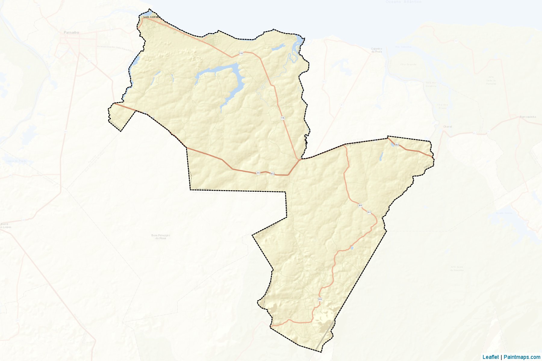 Muestras de recorte de mapas Luis Correia (Piaui)-2