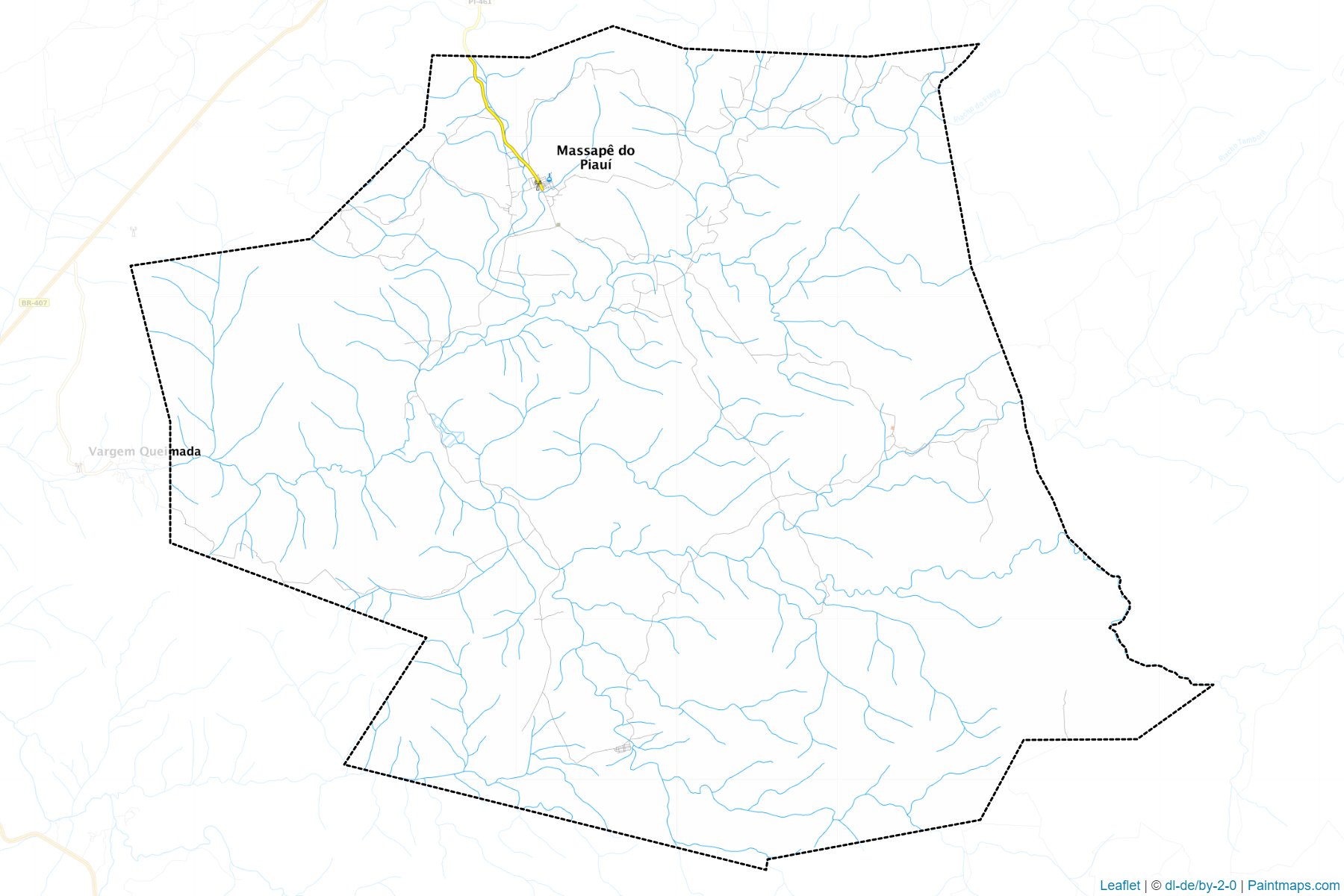 Muestras de recorte de mapas Massape do Piaui (Piaui)-1