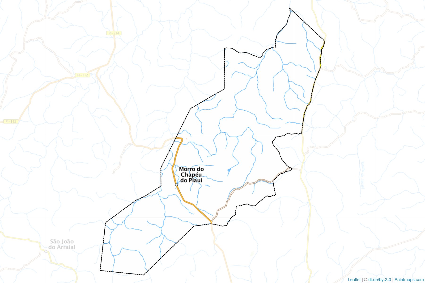 Muestras de recorte de mapas Morro do Chapeu do Piaui (Piaui)-1