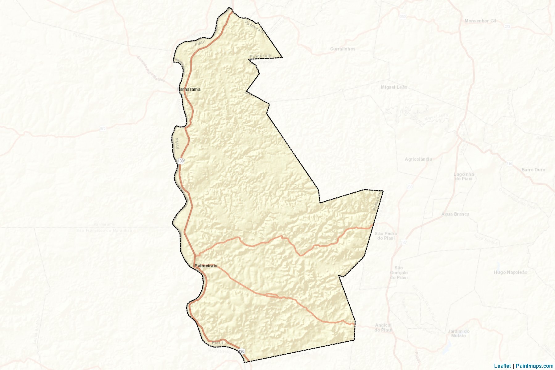 Muestras de recorte de mapas Palmeirais (Piaui)-2