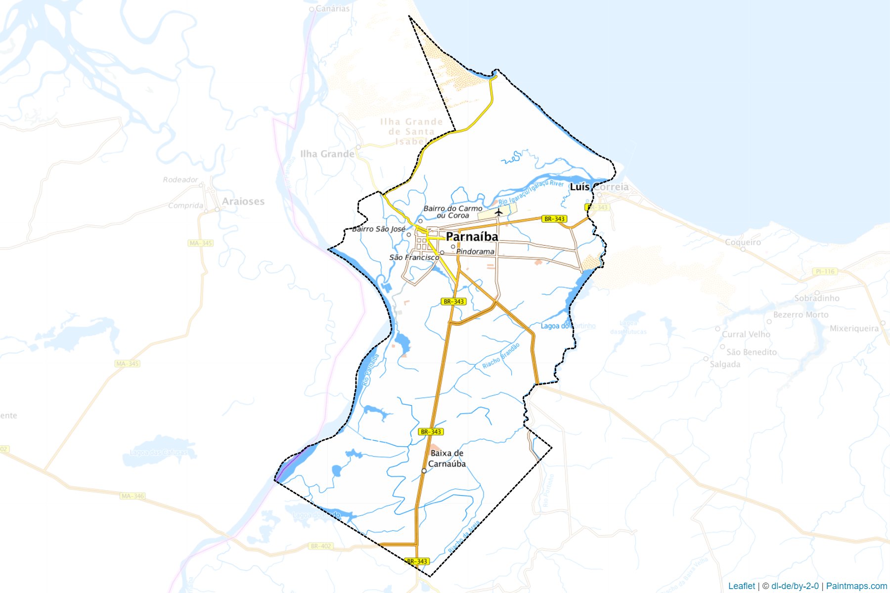 Muestras de recorte de mapas Parnaiba (Piaui)-1