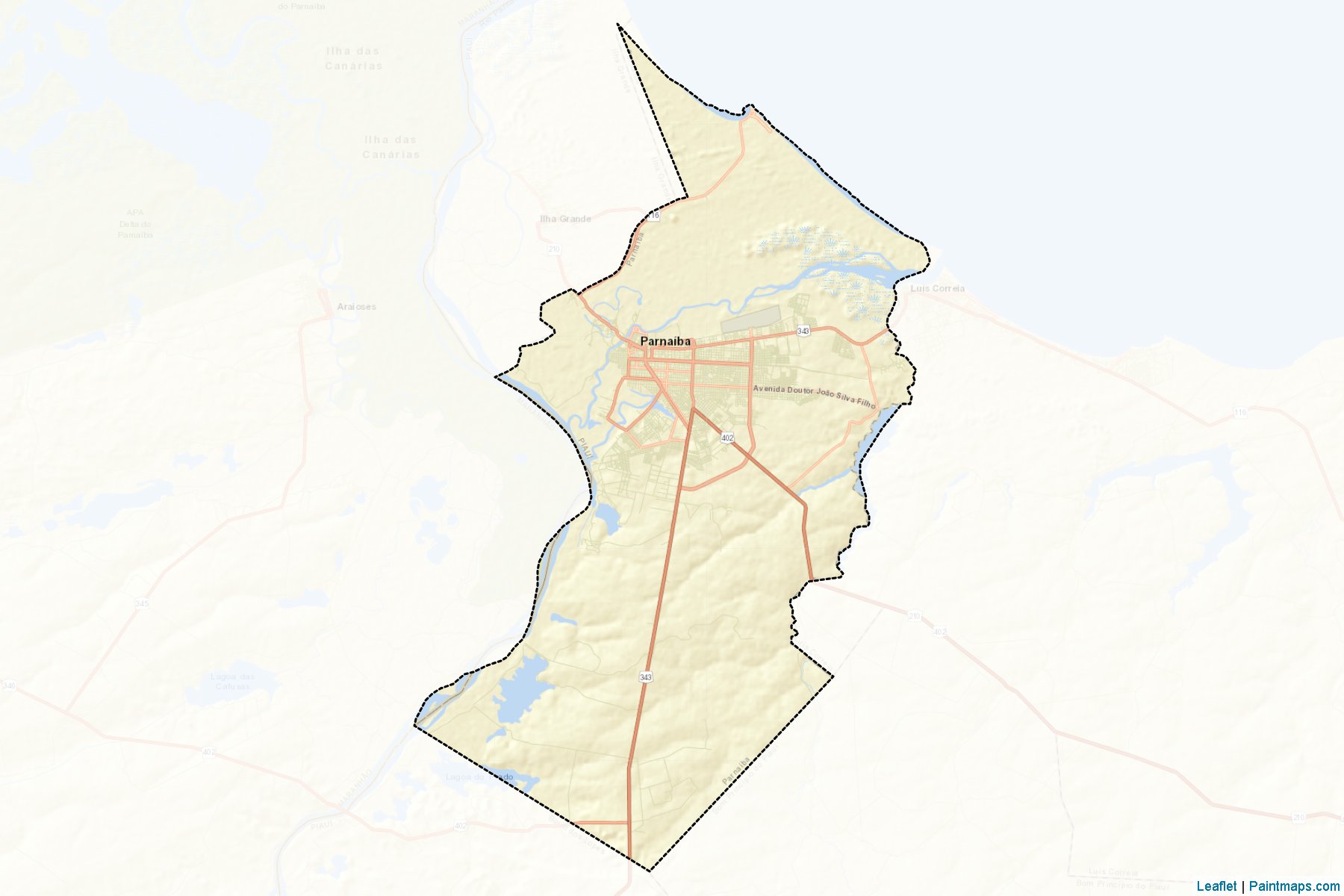 Muestras de recorte de mapas Parnaiba (Piaui)-2