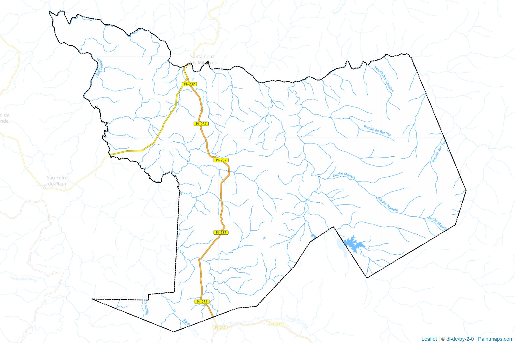 Santa Cruz dos Milagres (Piaui) Map Cropping Samples-1