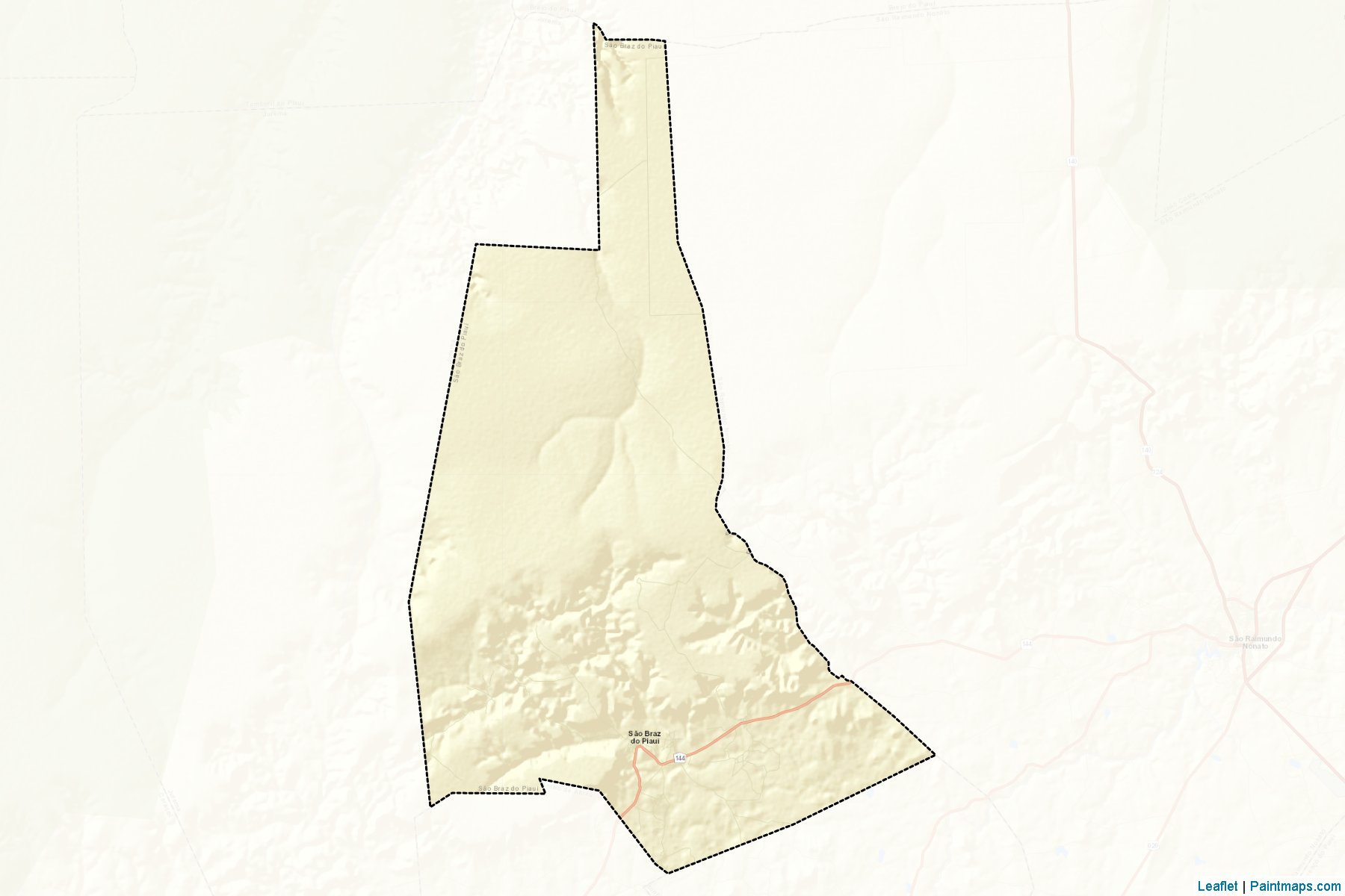 Muestras de recorte de mapas Sao Braz do Piaui (Piaui)-2