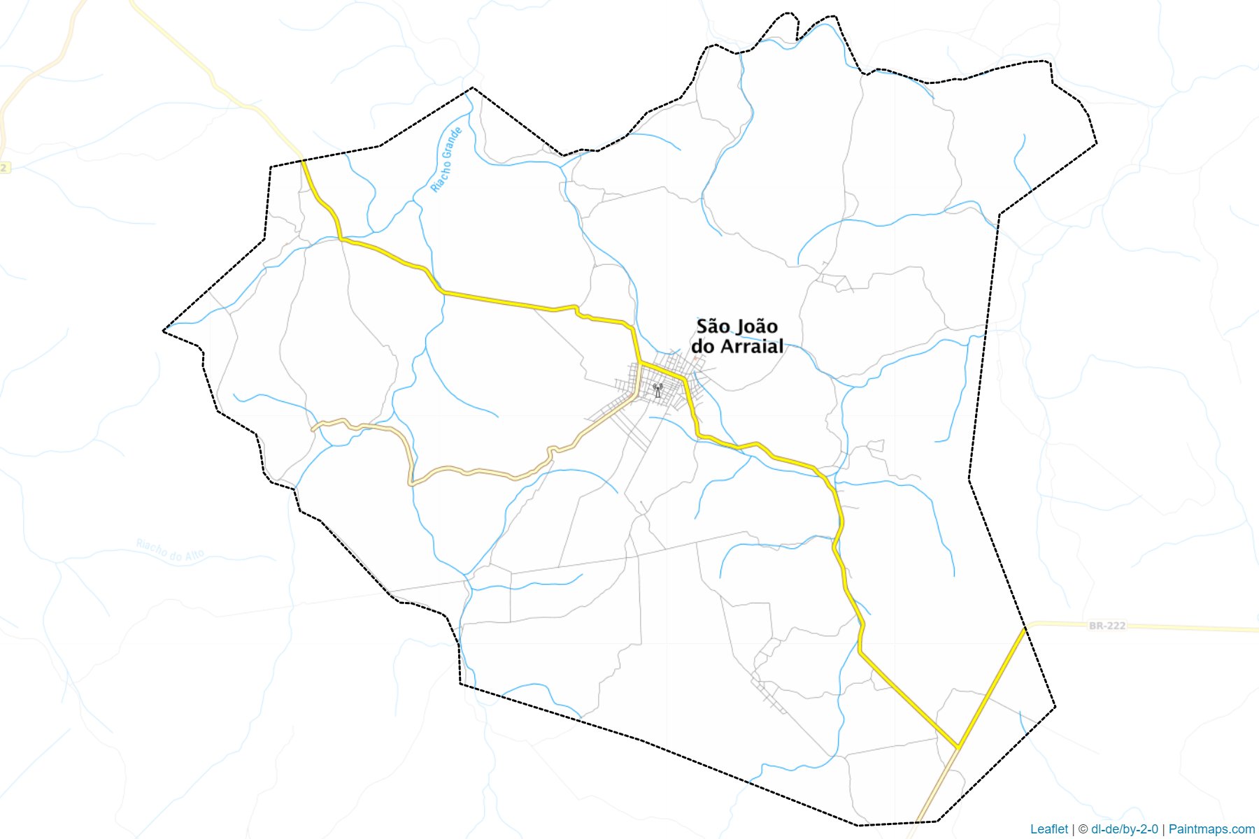 Muestras de recorte de mapas Sao Joao do Arraial (Piaui)-1