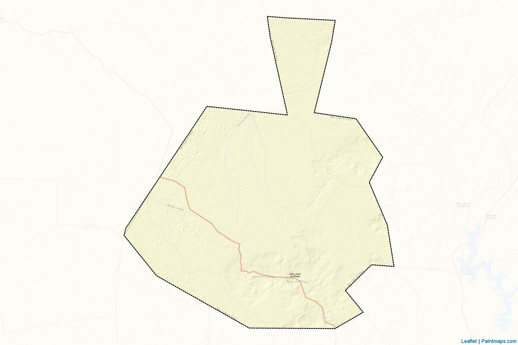 Muestras de recorte de mapas Sao Jose do Piaui (Piaui)-2