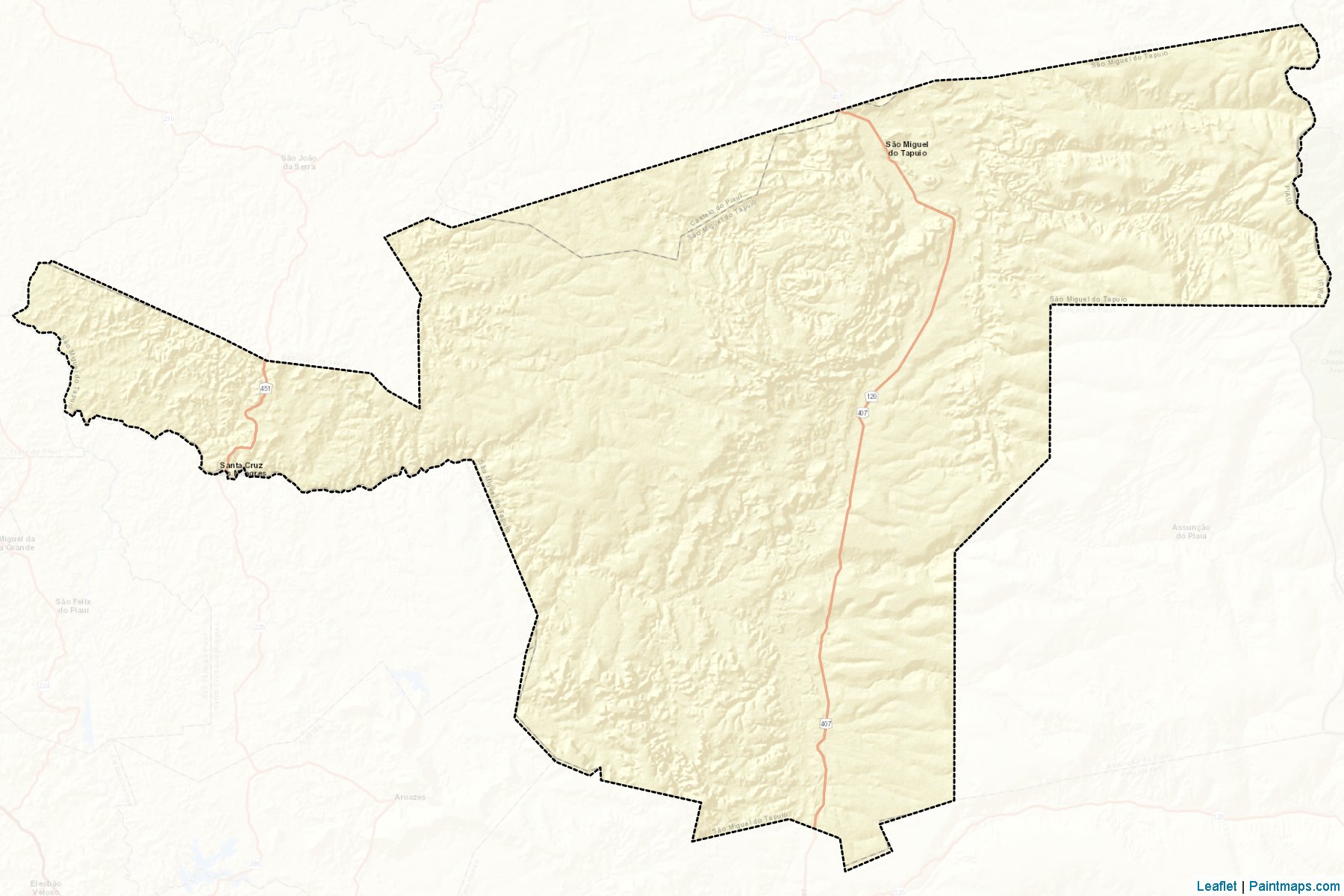 Muestras de recorte de mapas Sao Miguel do Tapuio (Piaui)-2