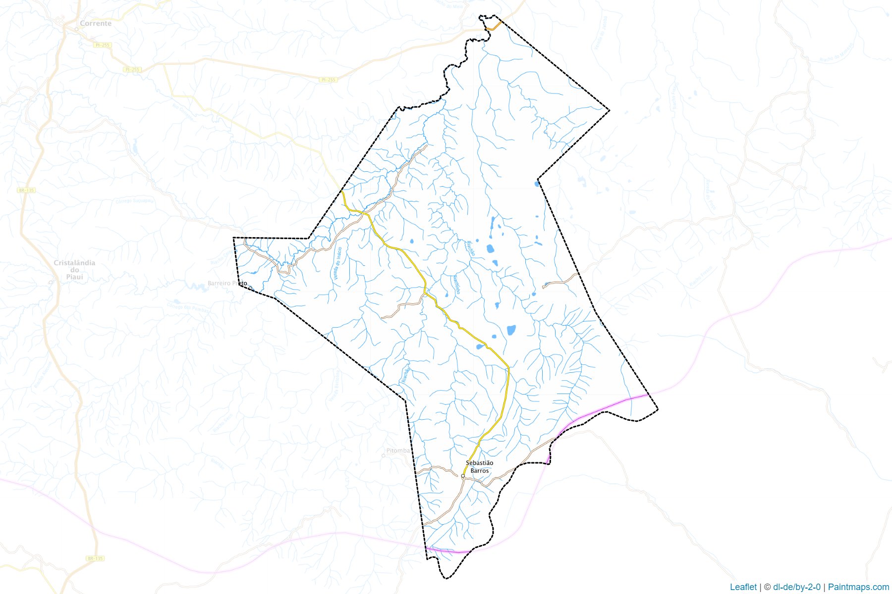 Muestras de recorte de mapas Sebastiao Barros (Piaui)-1