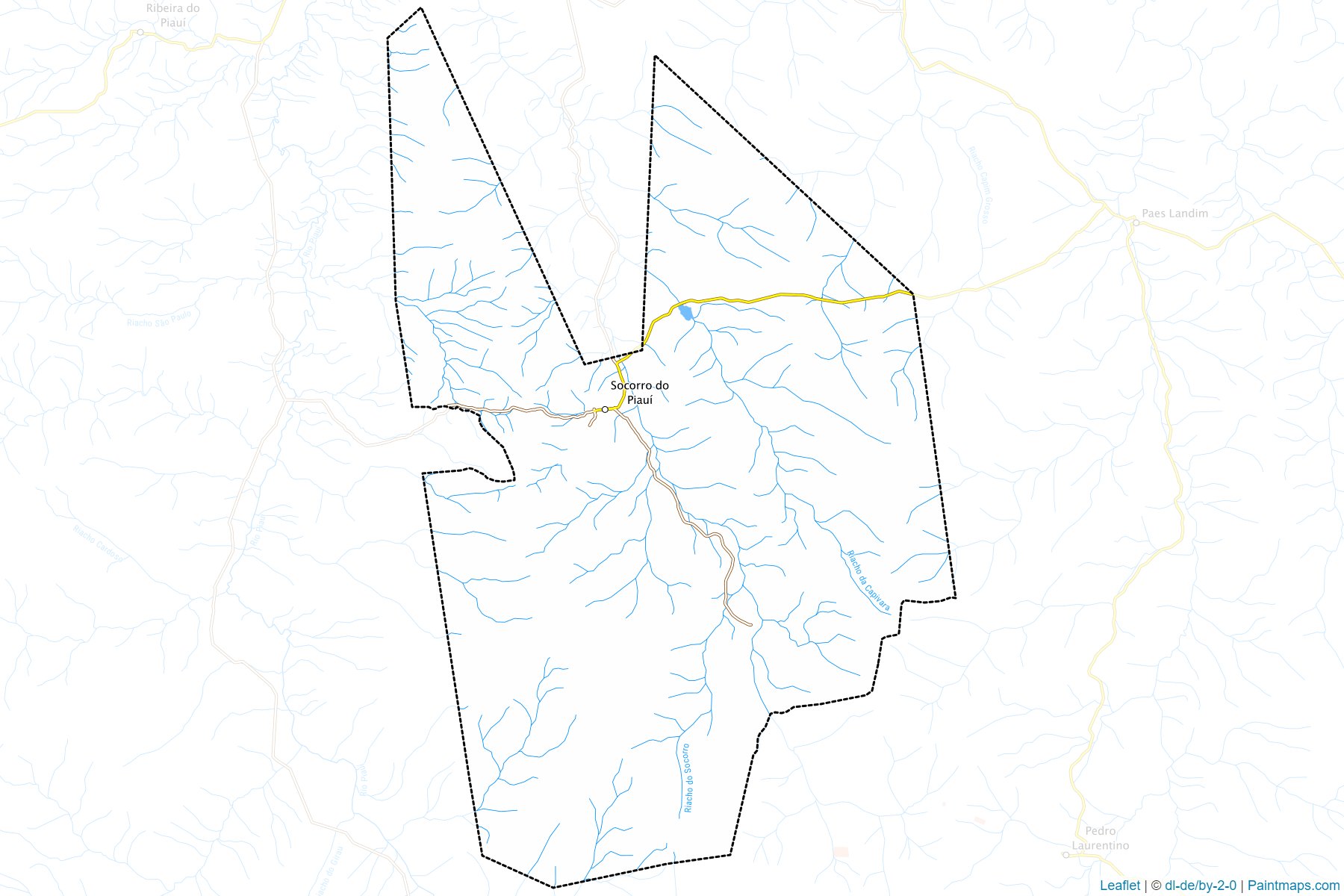 Muestras de recorte de mapas Socorro do Piaui (Piaui)-1