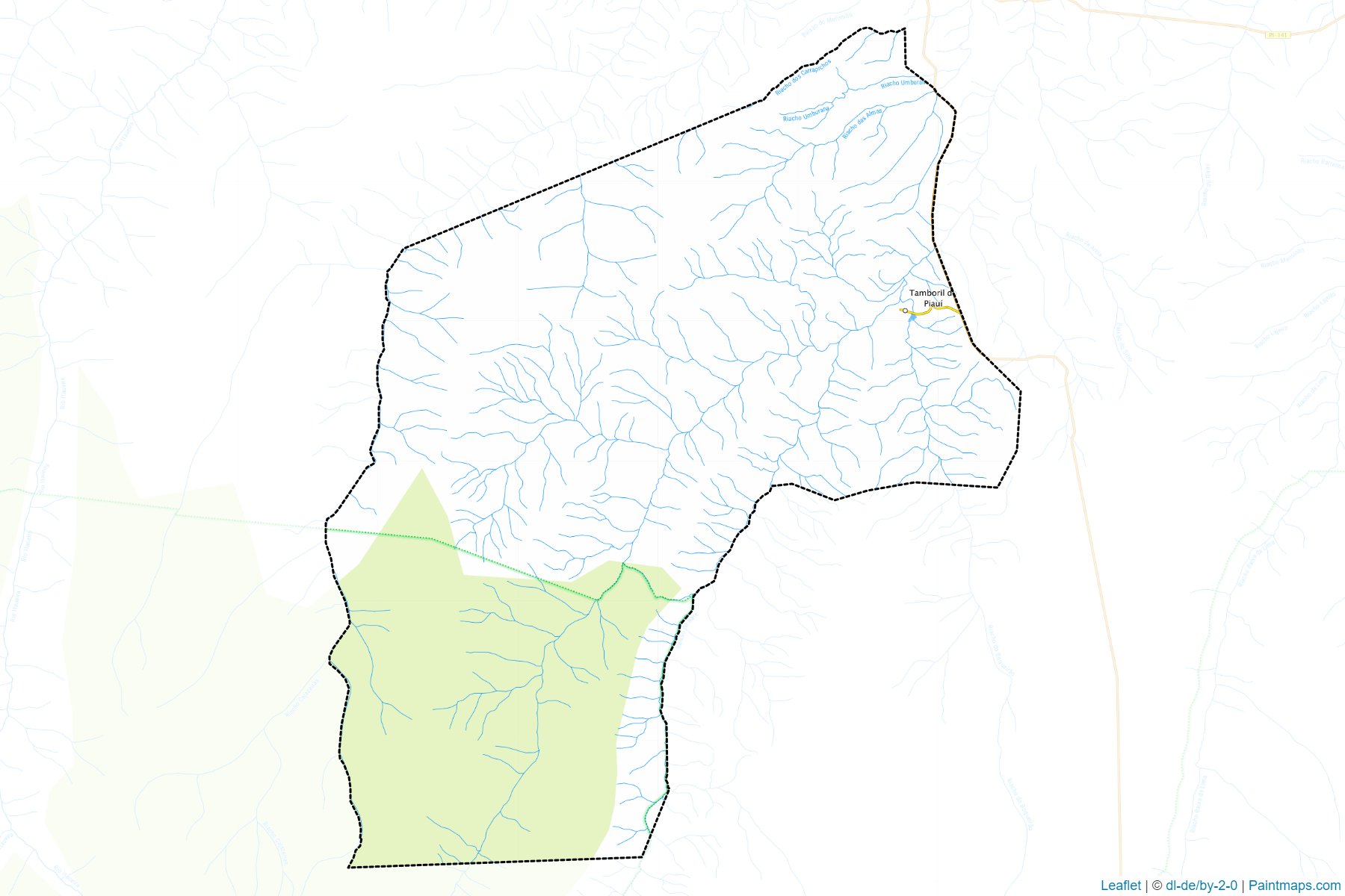 Muestras de recorte de mapas Tamboril do Piaui (Piaui)-1